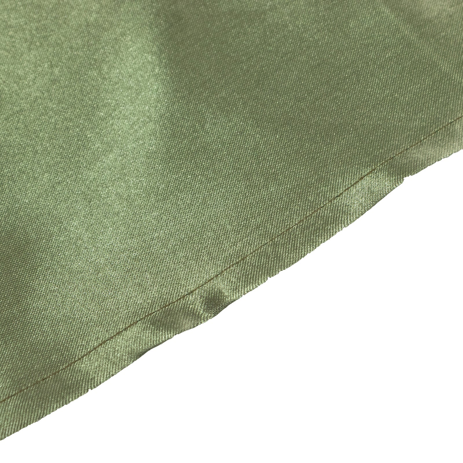Satin Round Tablecloth 132" Dusty Sage Green - Seamless Table Cover - Image 8