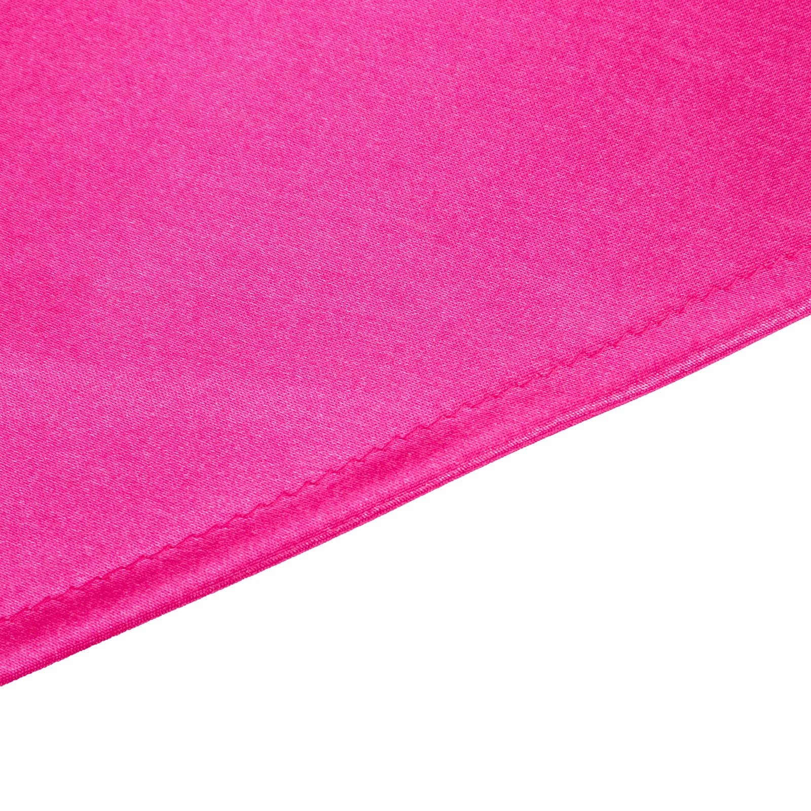 Satin Round Tablecloth 132" Fuchsia - Seamless Table Cover - Image 8