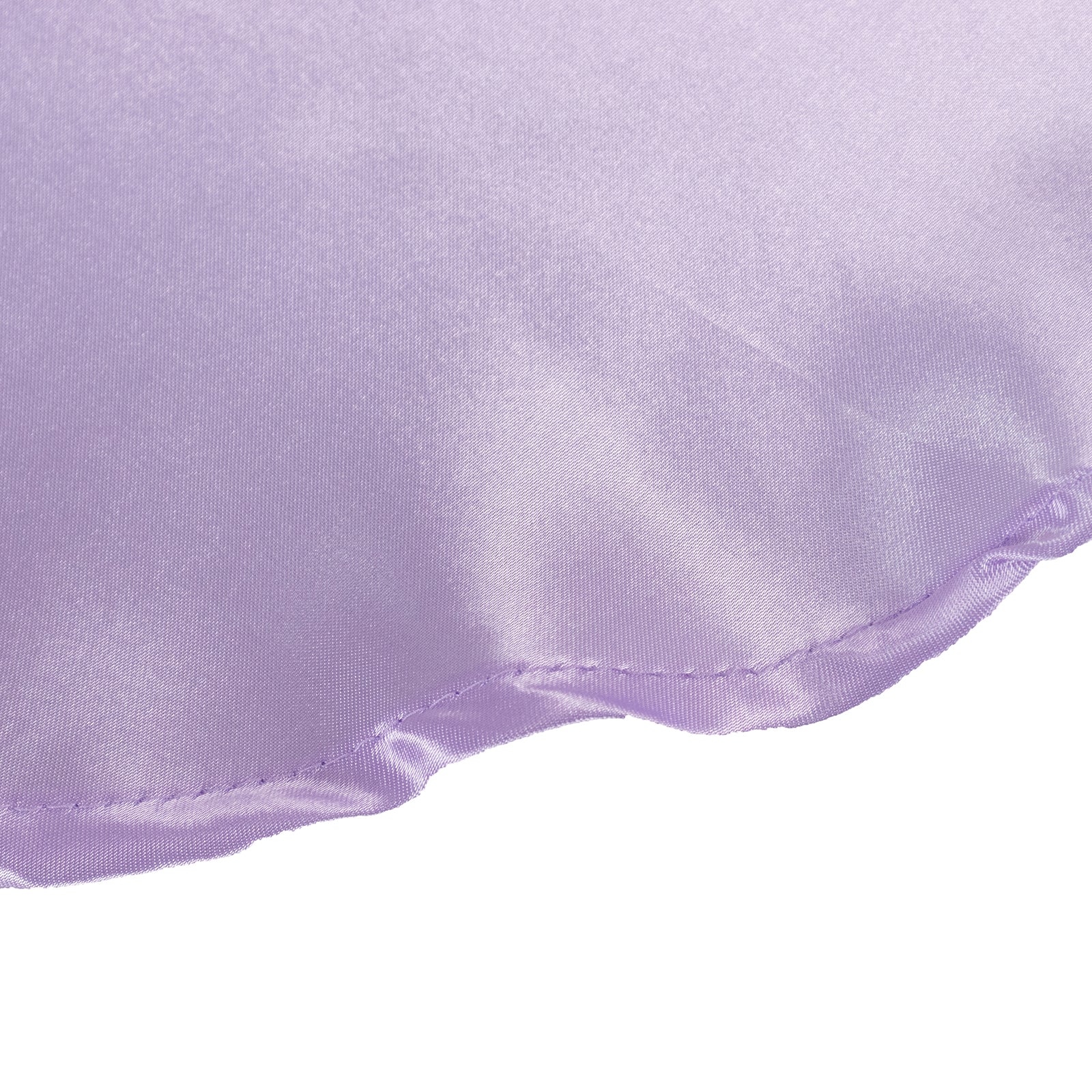 Satin Round Tablecloth 132" Lavender Lilac - Seamless Table Cover - Image 7