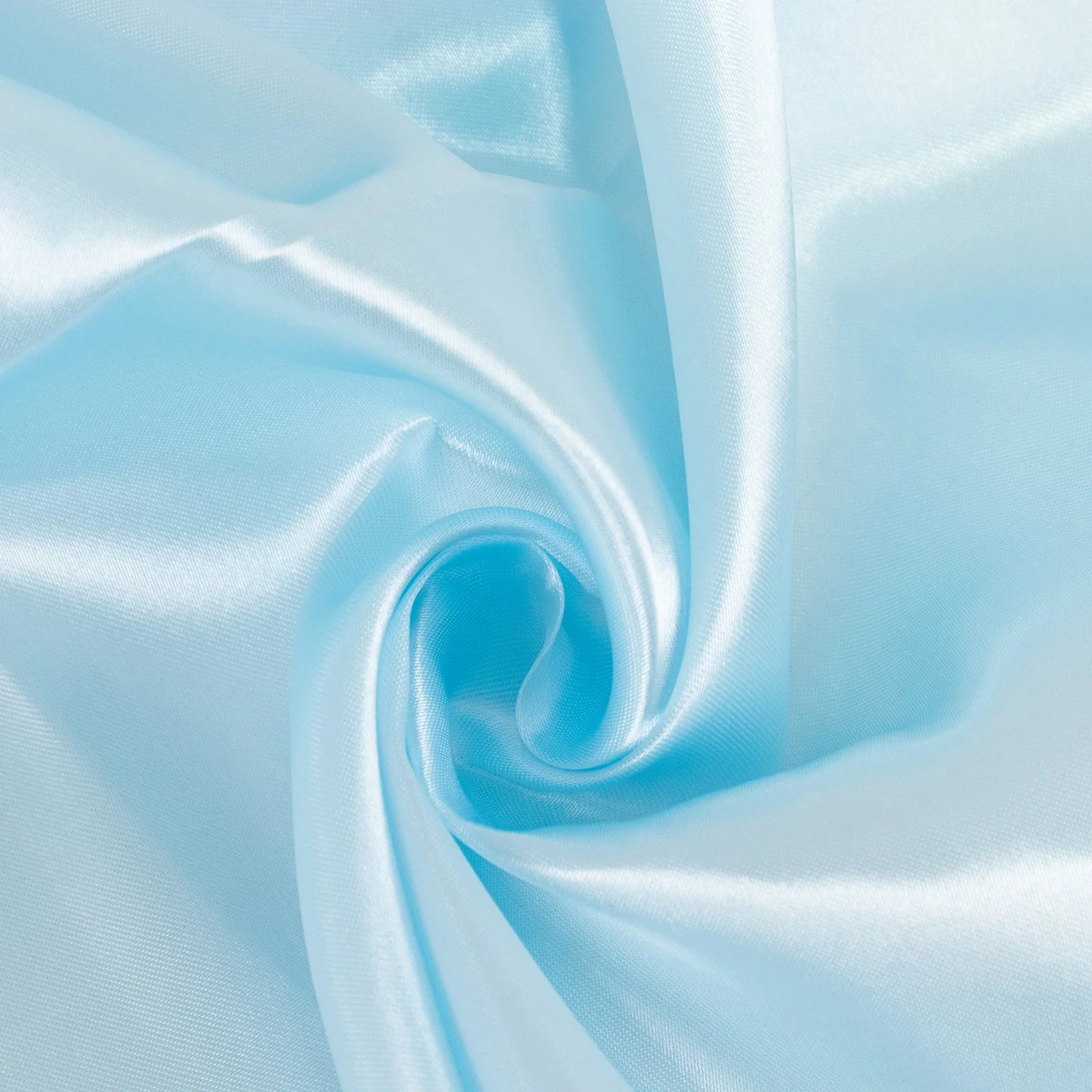 Satin Round Tablecloth 132" Light Blue - Seamless Table Cover - Image 11