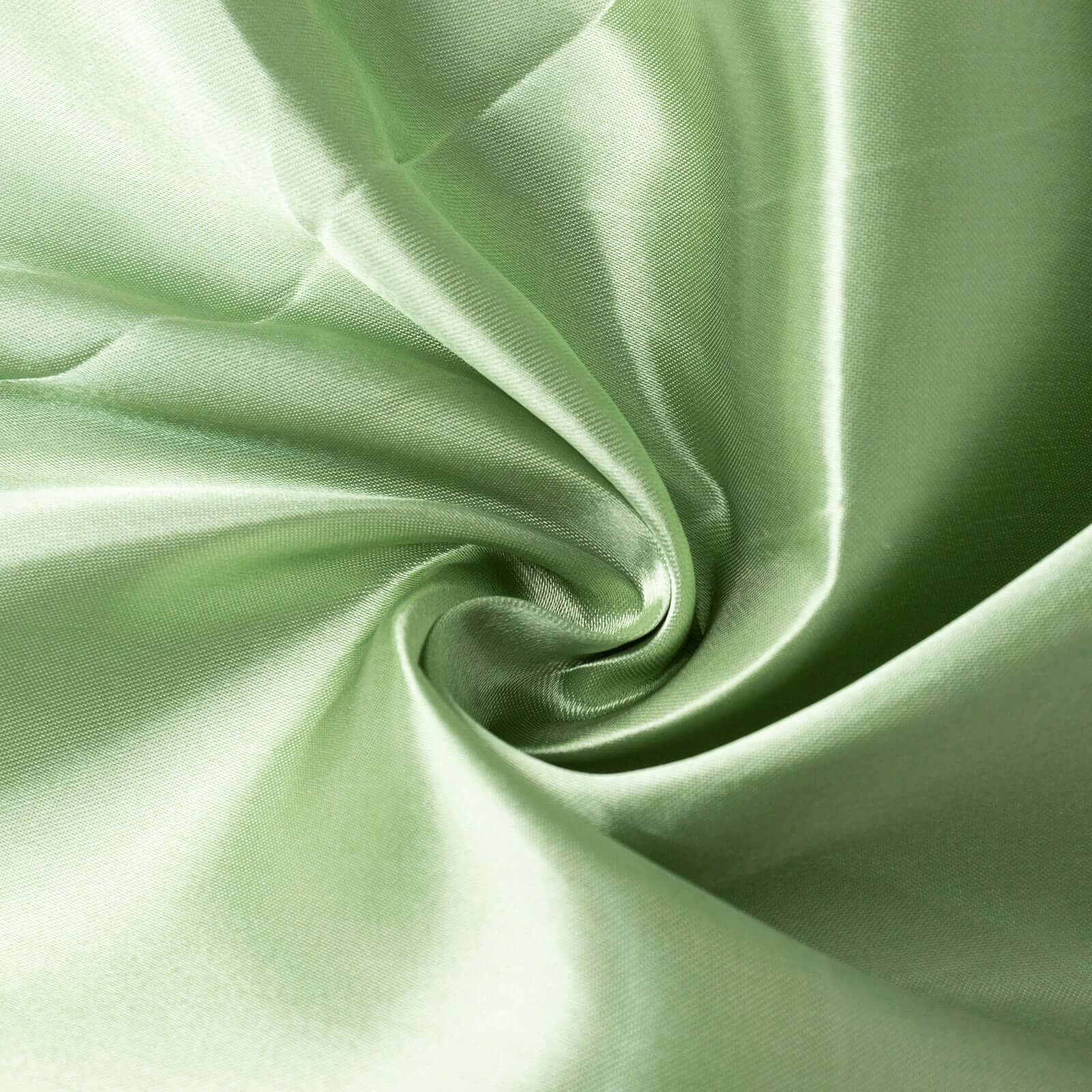 Satin Round Tablecloth 132" Sage Green - Seamless Table Cover - Image 8