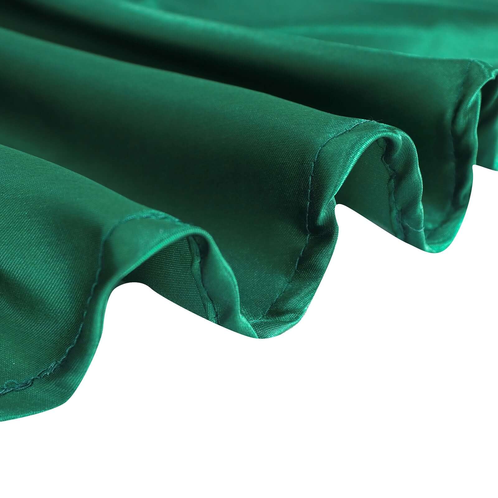 Satin Round Tablecloth 90" Hunter Emerald Green - Smooth & Durable Table Cover - Image 14