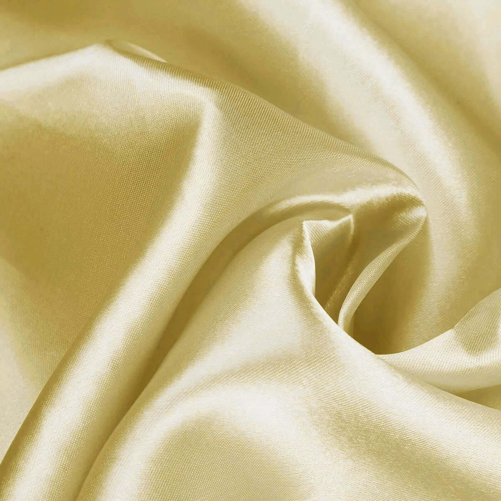 Satin Self-Tie Universal Chair Cover Champagne - Reusable Slip-On Slipcover for Folding, Dining, Banquet & Standard Size Chairs - Image 7
