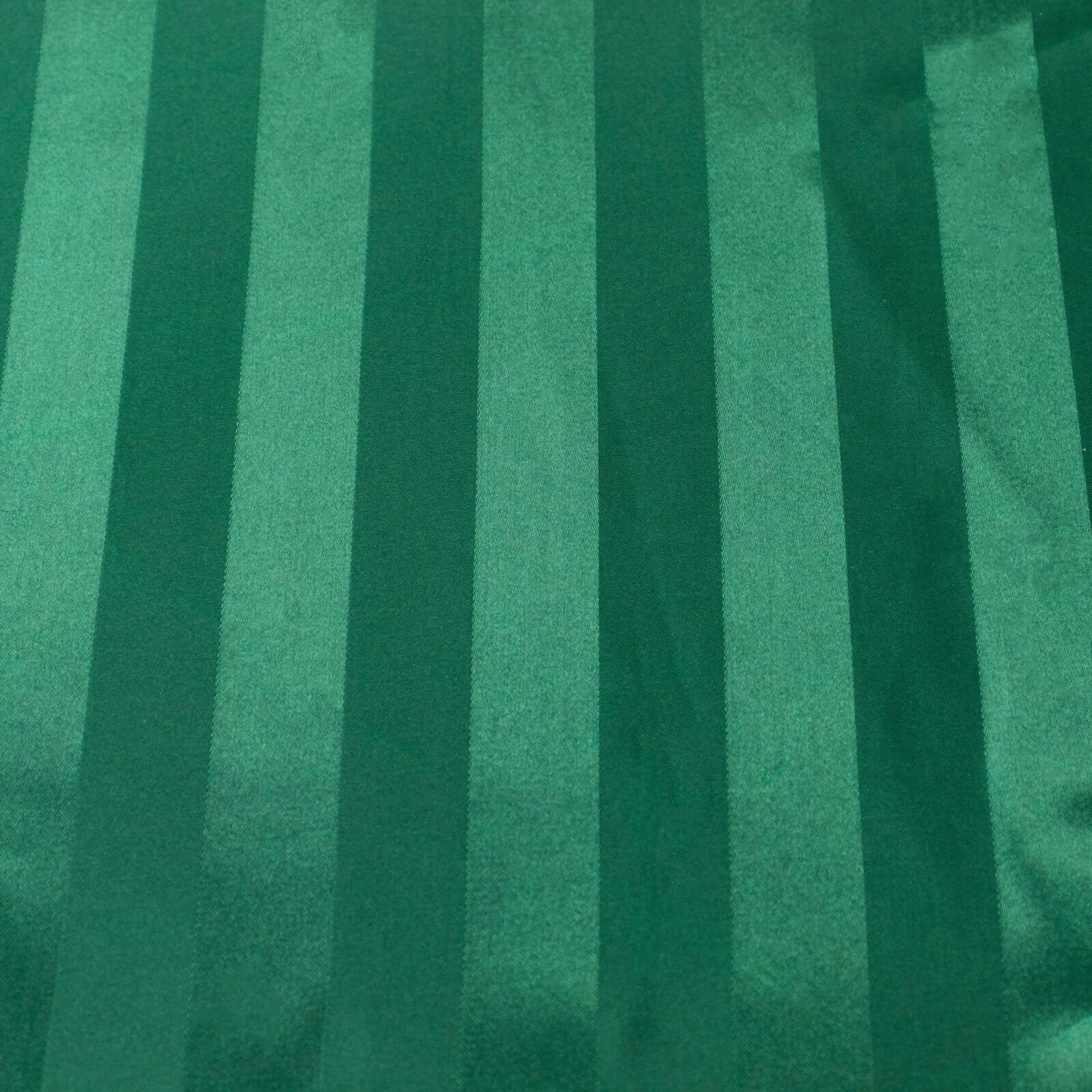 Satin Stripe Rectangular Tablecloth 90"x132" Hunter Emerald Green - Silky Smooth Seamless Table Cover - Image 12