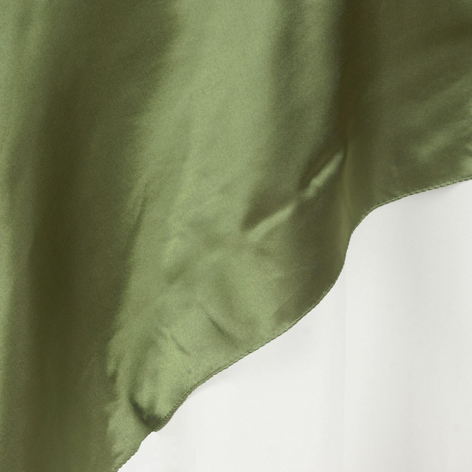 Satin Table Overlay 72"x72" Olive Green - Wrinkle Resistant & Smooth Table Topper - Image 6