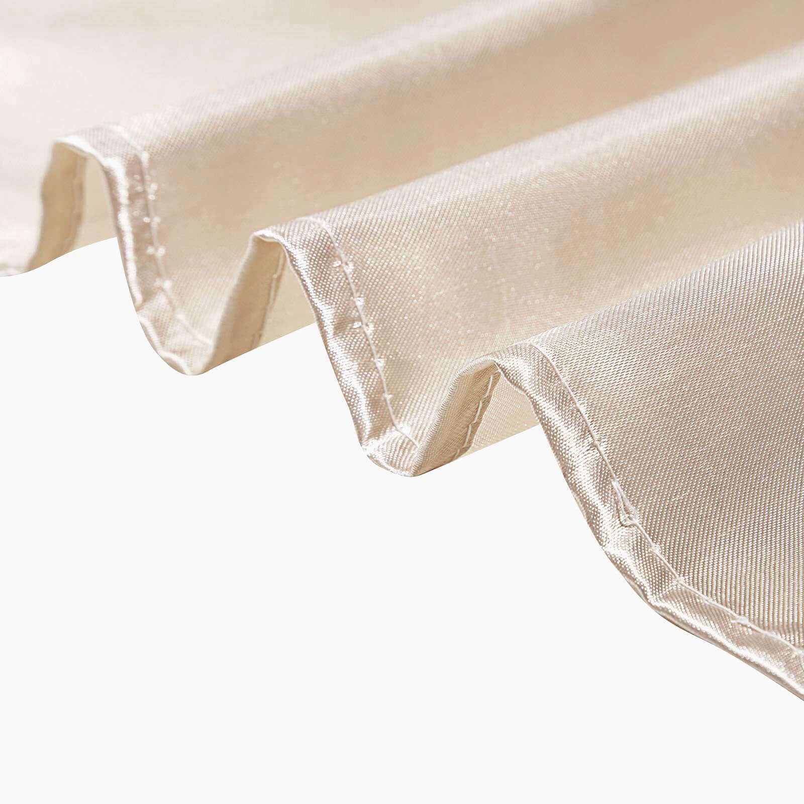 Satin Table Overlay 90"x90" Beige - Smooth Finish Table Topper - Image 14