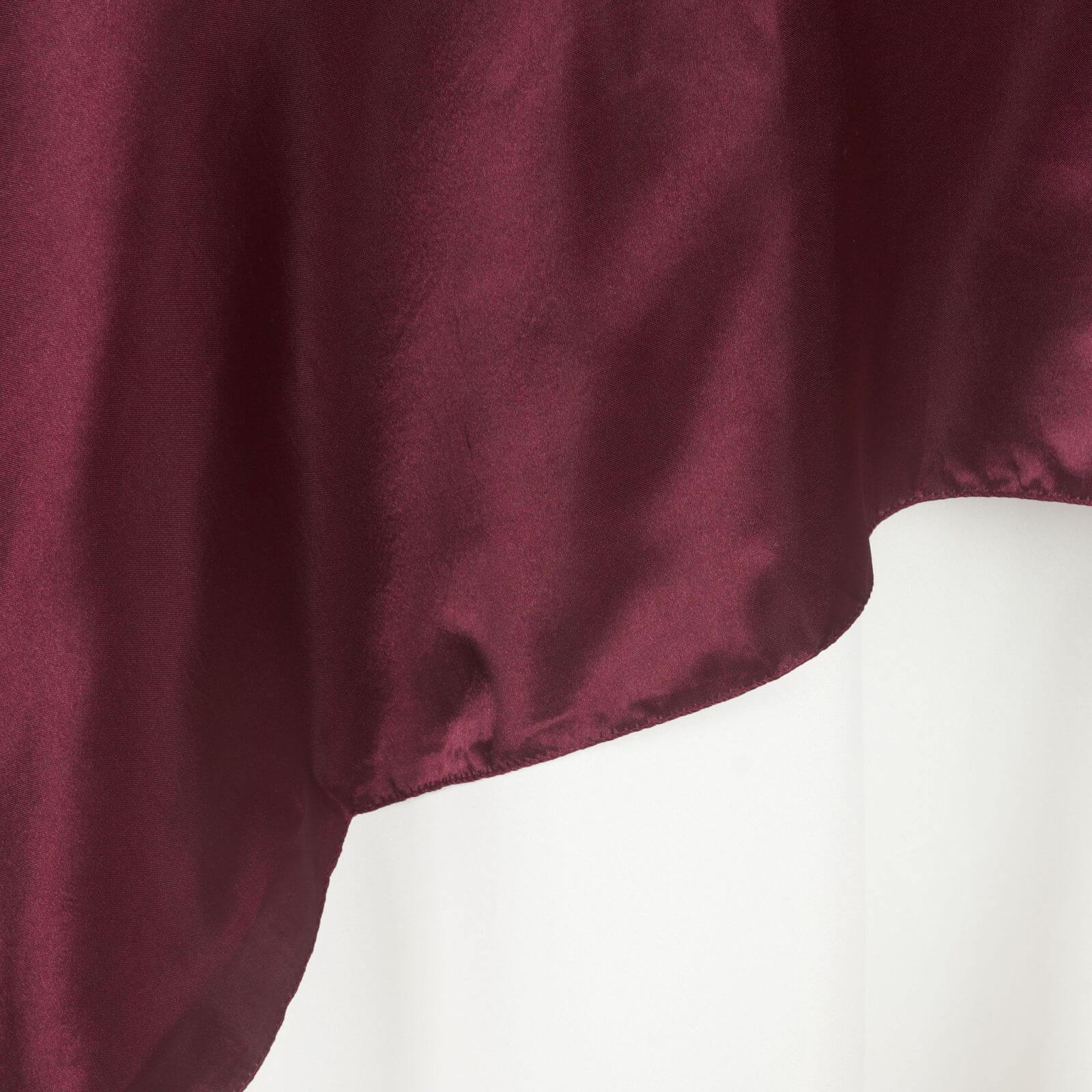 Satin Table Overlay 90"x90" Burgundy - Smooth Finish Table Topper - Image 3