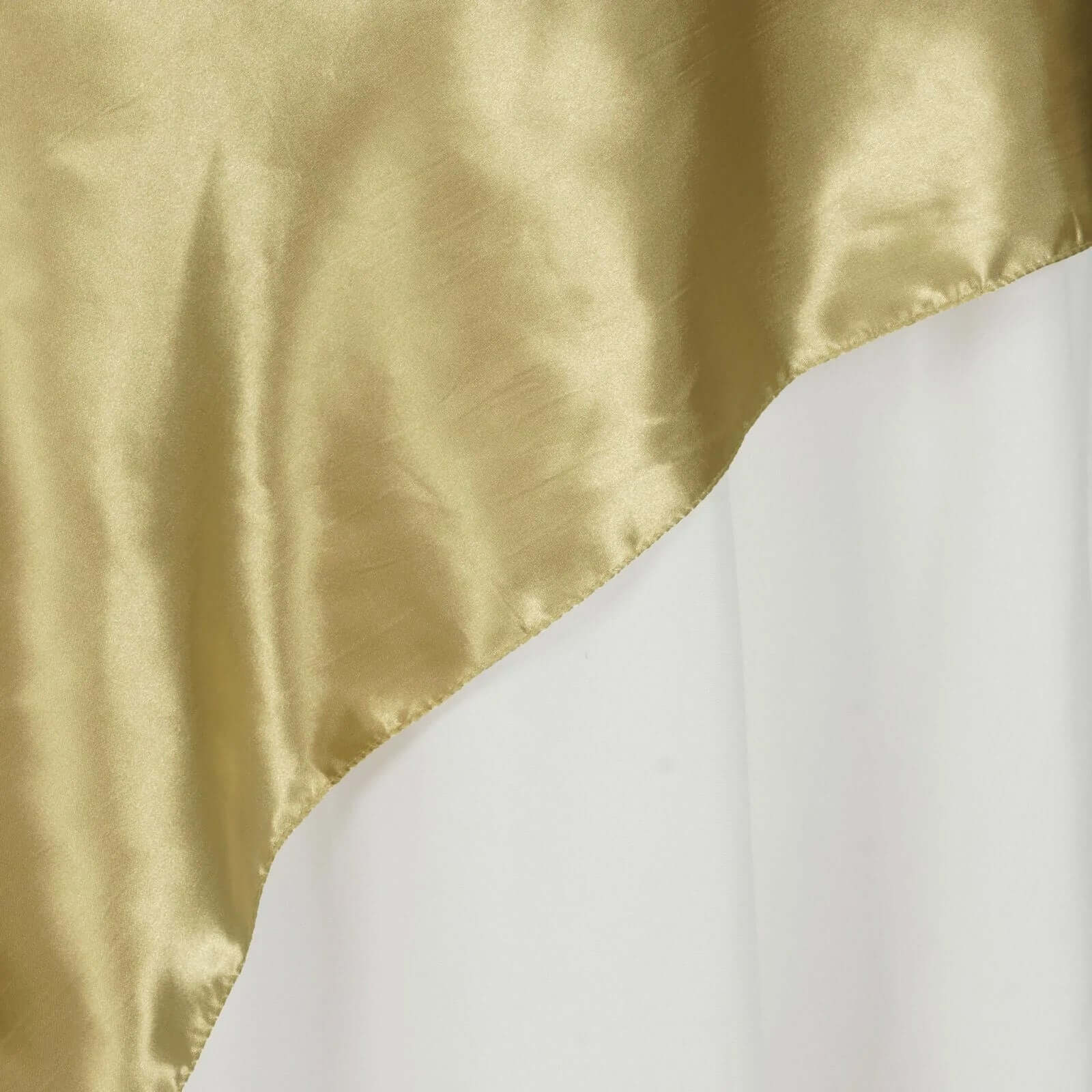 Satin Table Overlay 90"x90" Champagne - Smooth Finish Table Topper - Image 8