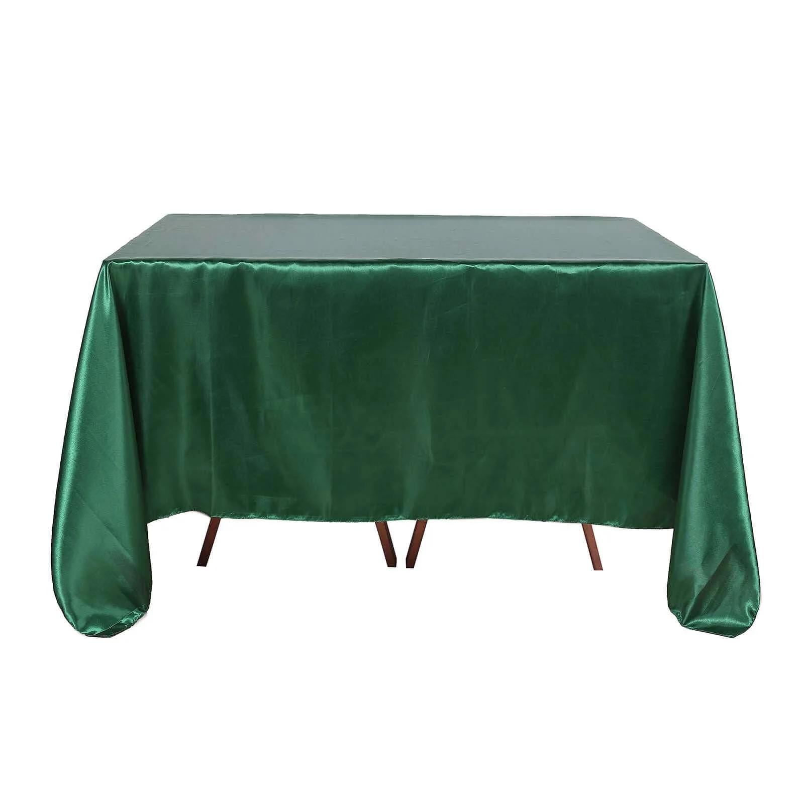 Satin Table Overlay 90"x90" Hunter Emerald Green - Smooth Finish Table Topper - Image 8
