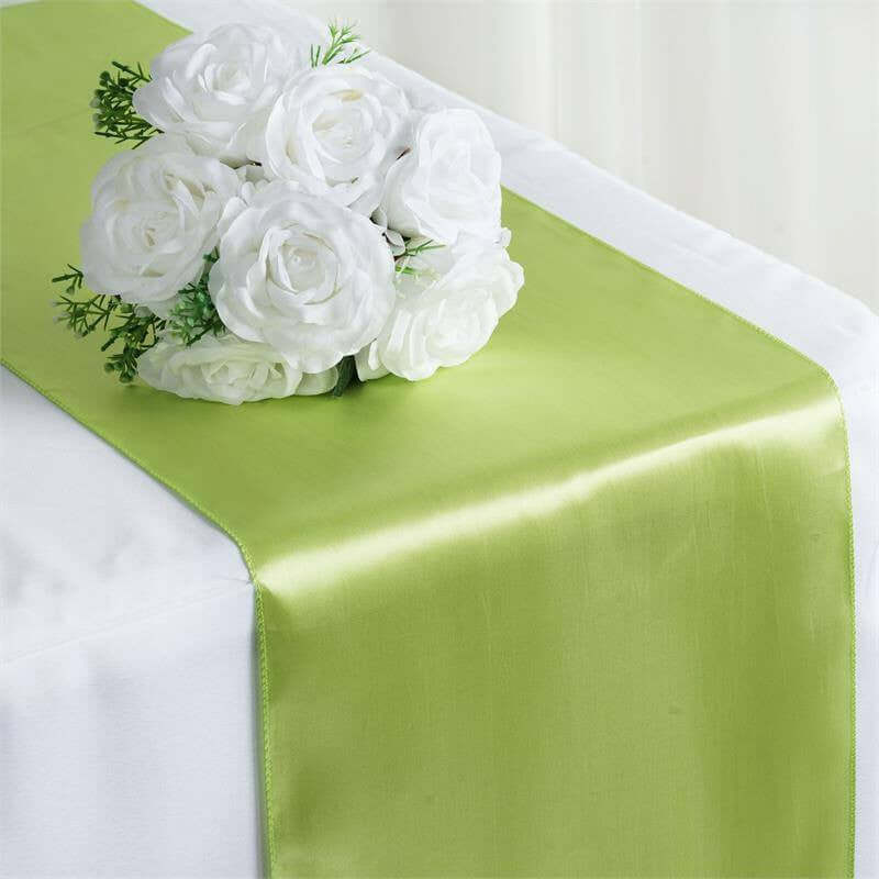 Satin Table Runner 12"x108" Apple Green - Stylish Table Linen - Image 7