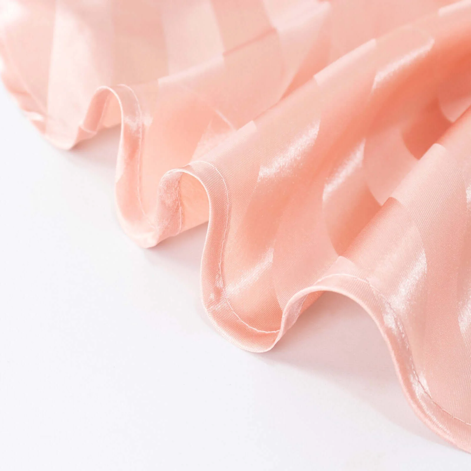 Satin Table Runner 12"x108" Dusty Rose - Stripe Wrinkle Resistant Linen - Image 11