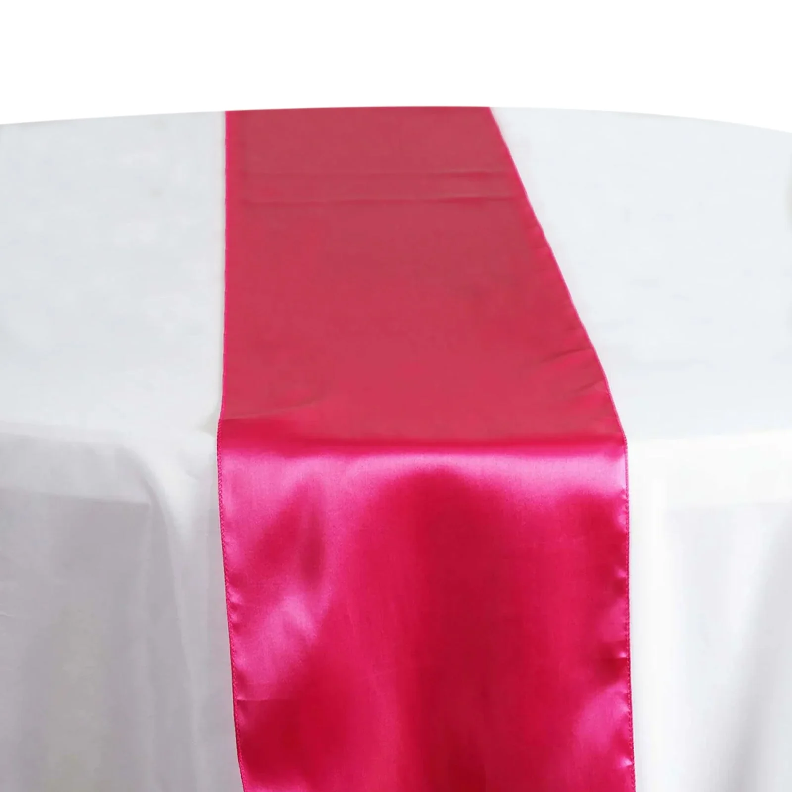 Satin Table Runner 12"x108" Fuchsia - Stylish Table Linen