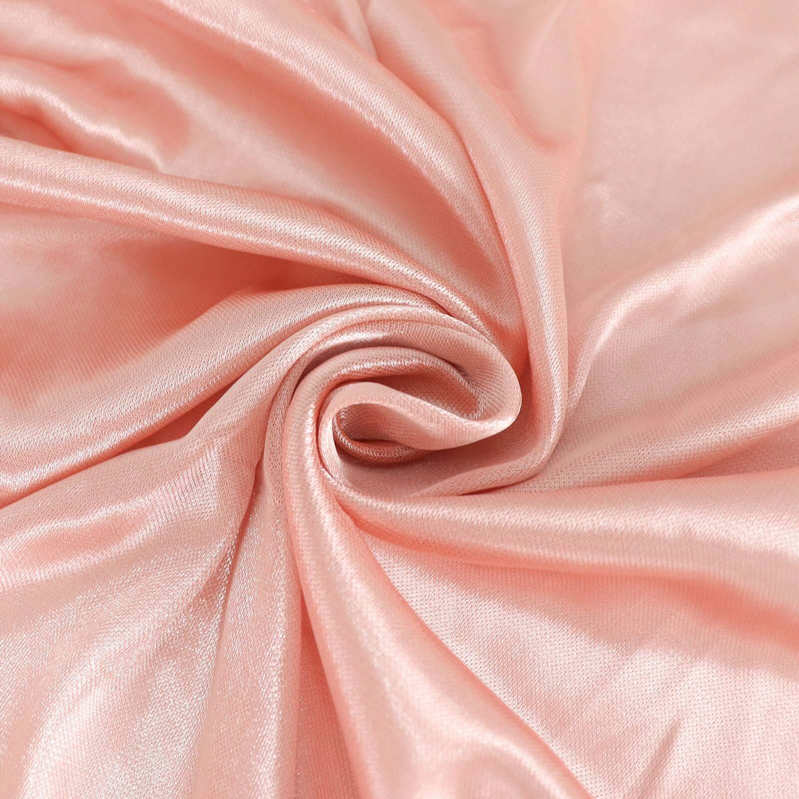 Satin Table Skirt 14ft Dusty Rose - Pleated Double Drape Table Cover - Image 8