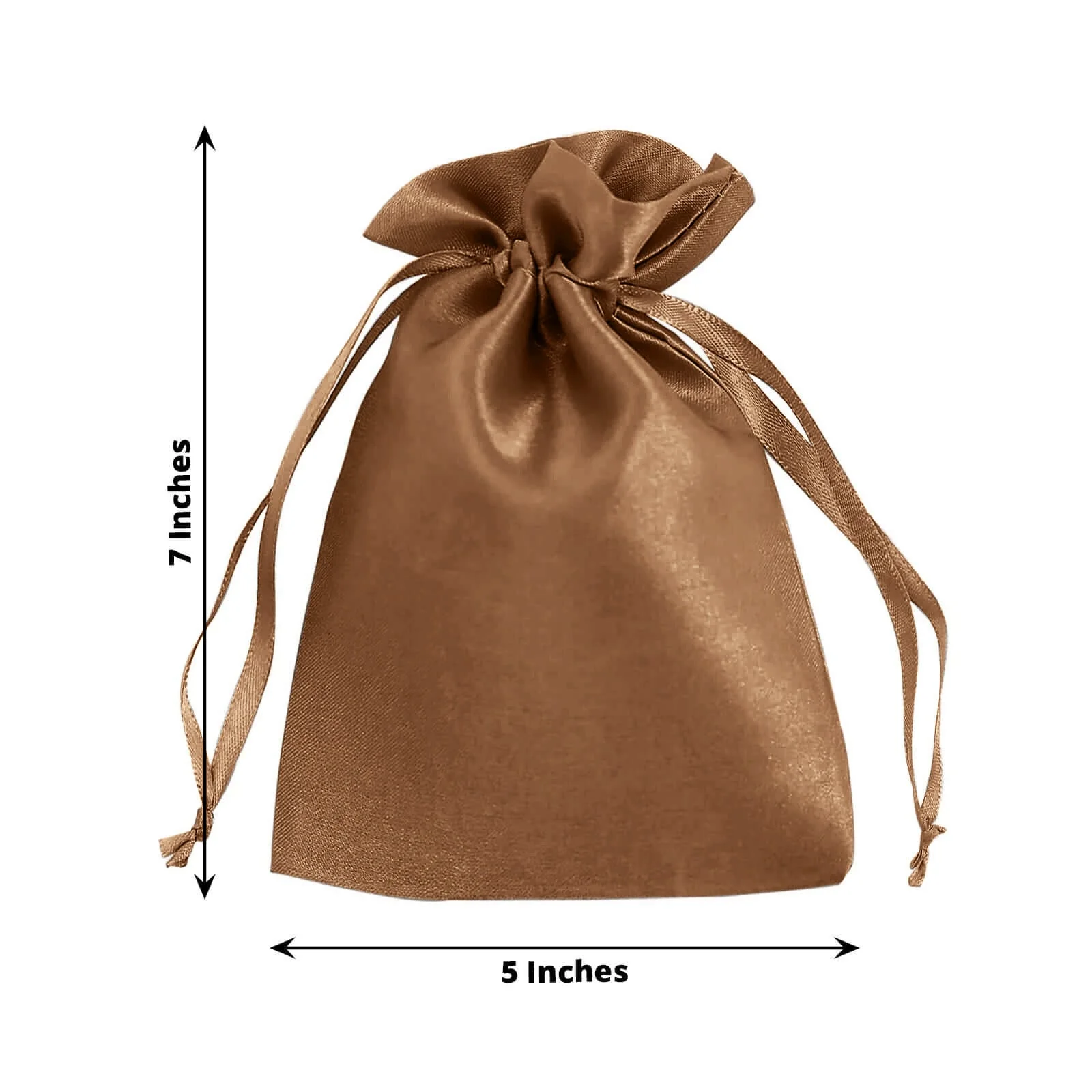 60 Pack Antique Gold Satin Drawstring Wedding Party Favor Gift Bags 5"x7" - Image 3
