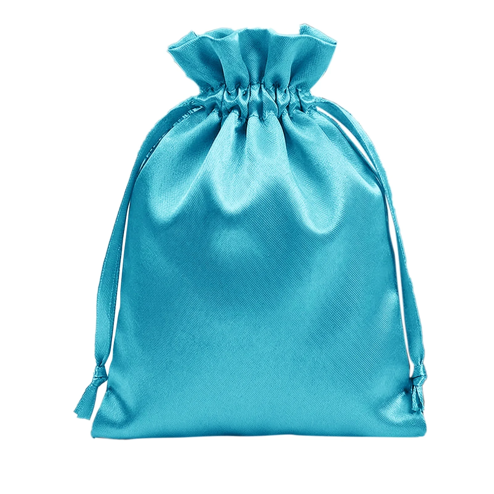 60 Pack Turquoise Satin Drawstring Wedding Party Favor Gift Bags 5"x7" - Image 2