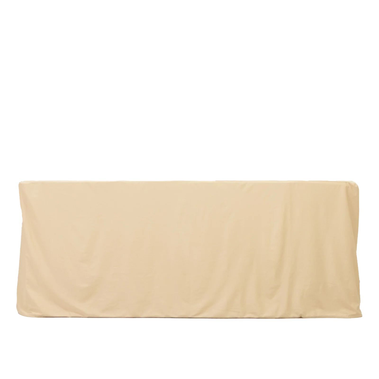 Scuba Rectangular Fitted Tablecloth 6ft Beige – Wrinkle-Free, Stain Resistant - Image 7