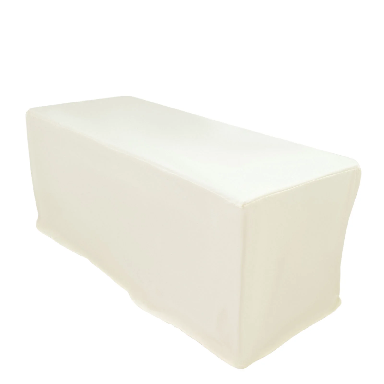 Scuba Rectangular Fitted Tablecloth 6ft Ivory – Wrinkle-Free, Stain Resistant - Image 3