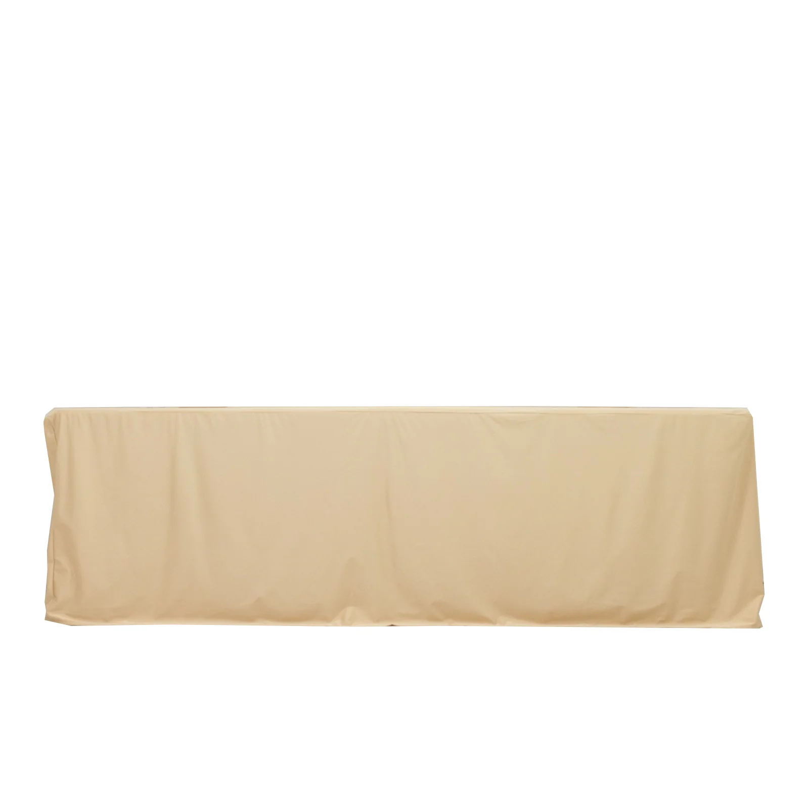 Scuba Rectangular Fitted Tablecloth 8ft Beige – Wrinkle-Free, Stain Resistant - Image 7