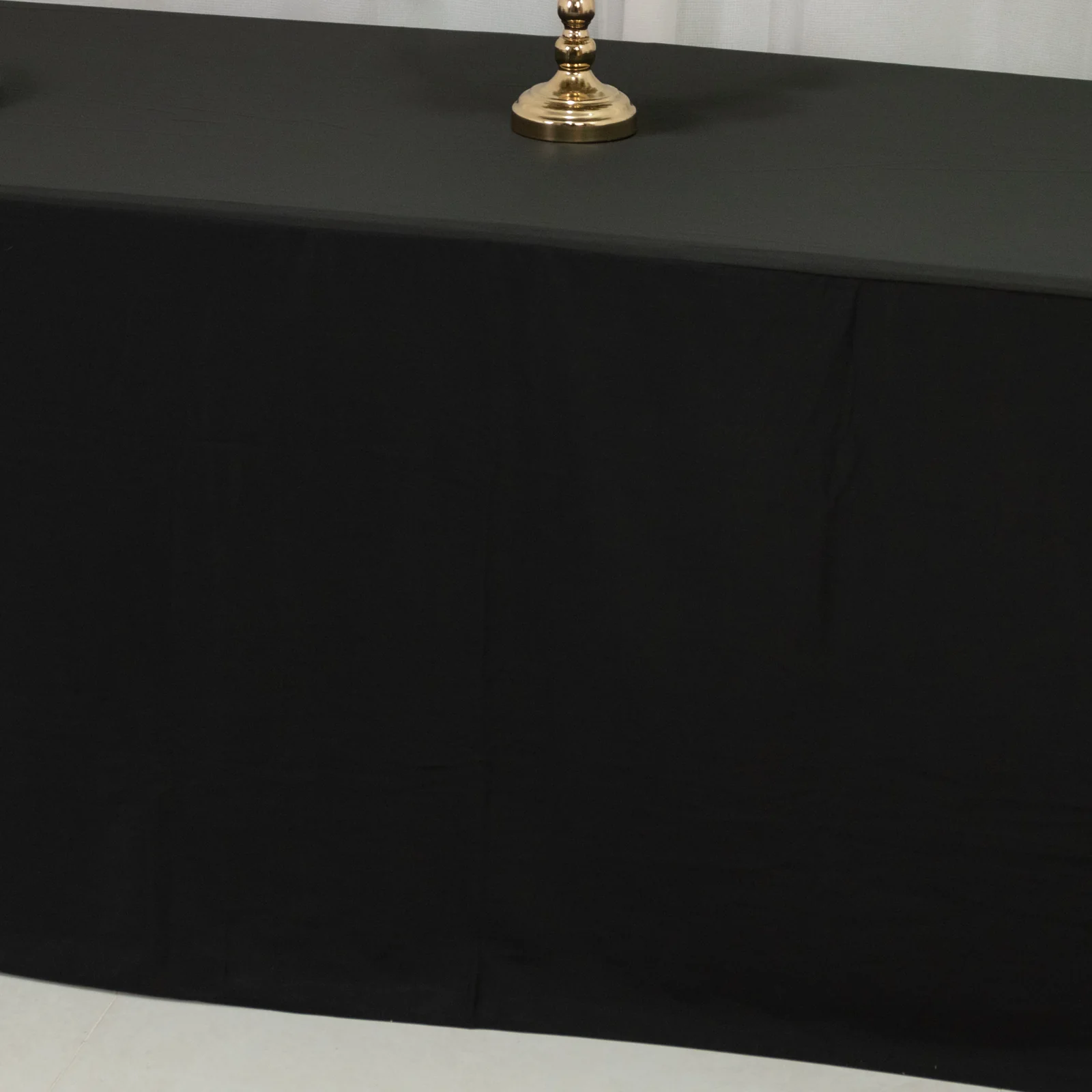 Scuba Rectangular Fitted Tablecloth 8ft Black – Wrinkle-Free, Stain Resistant - Image 6