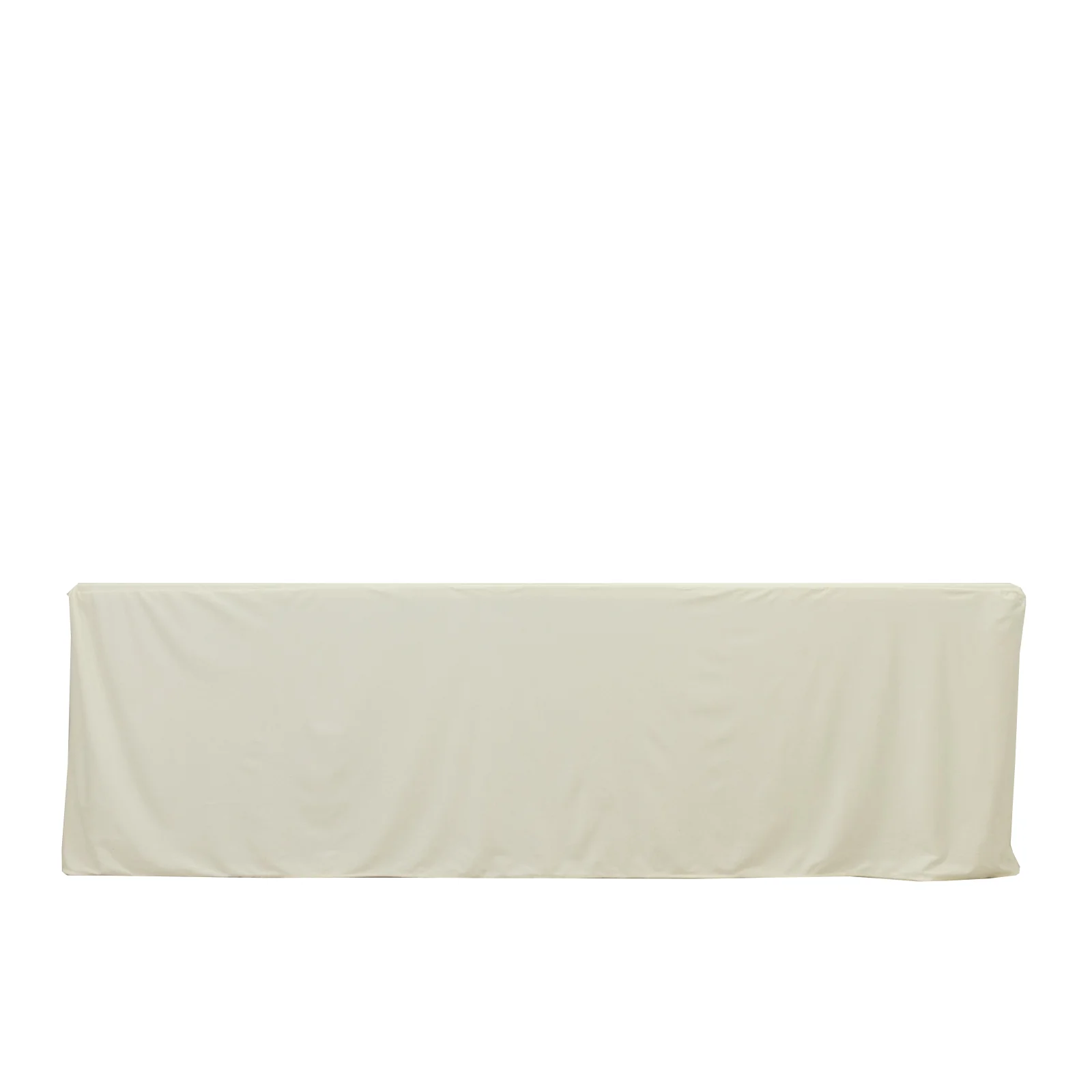 Scuba Rectangular Fitted Tablecloth 8ft Ivory – Wrinkle-Free, Stain Resistant - Image 6