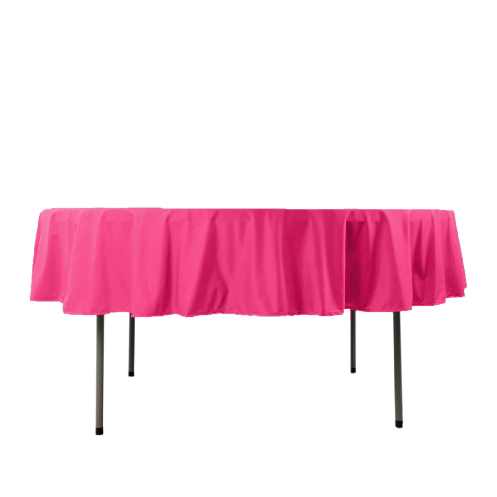 Scuba Round Tablecloth 90" Fuchsia - Wrinkle Free Table Cover - Image 8