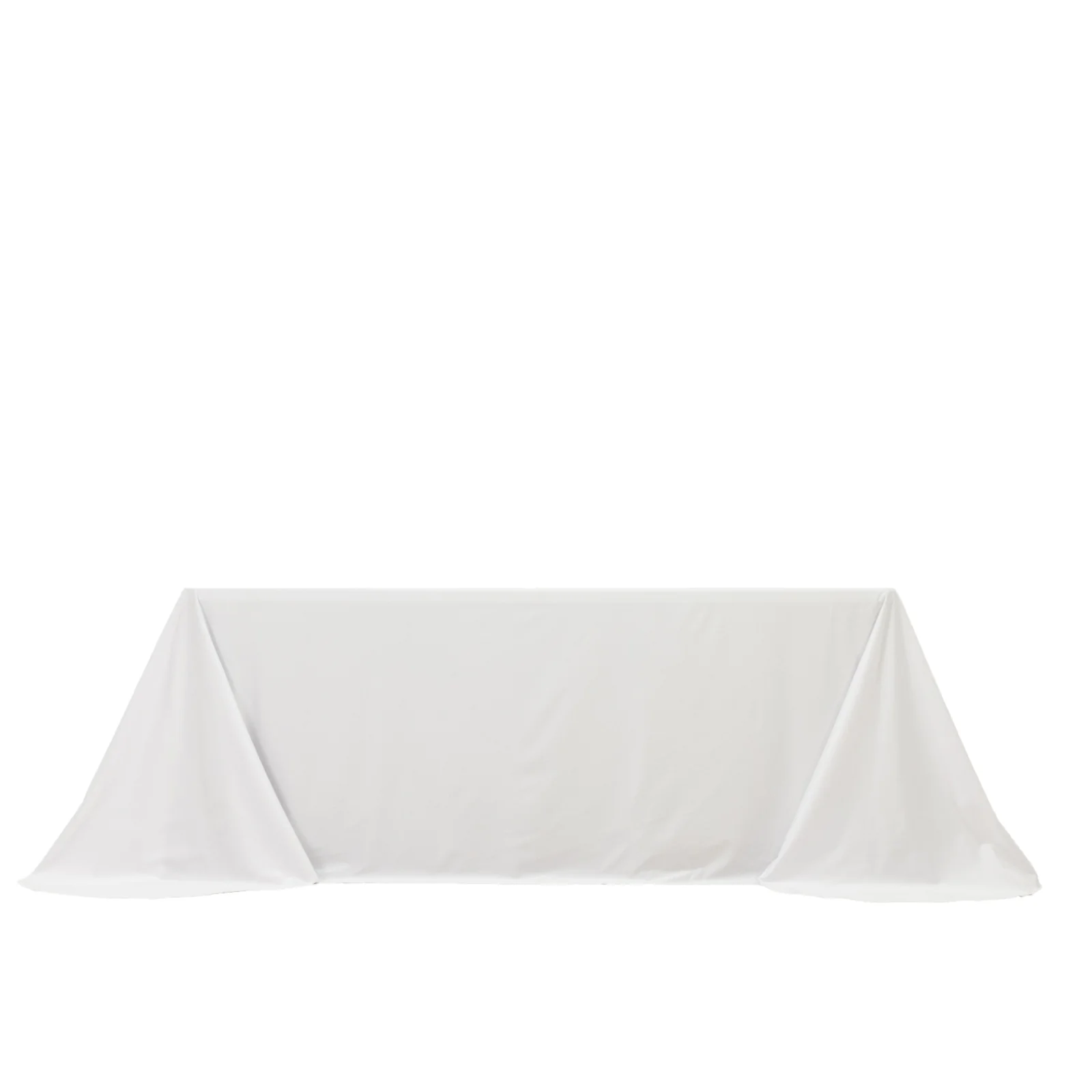 Scuba Rectangular Tablecloth 90"x132" White with Rounded Corners – Wrinkle Free, Stain Resistant, Seamless Table Cover - Image 6