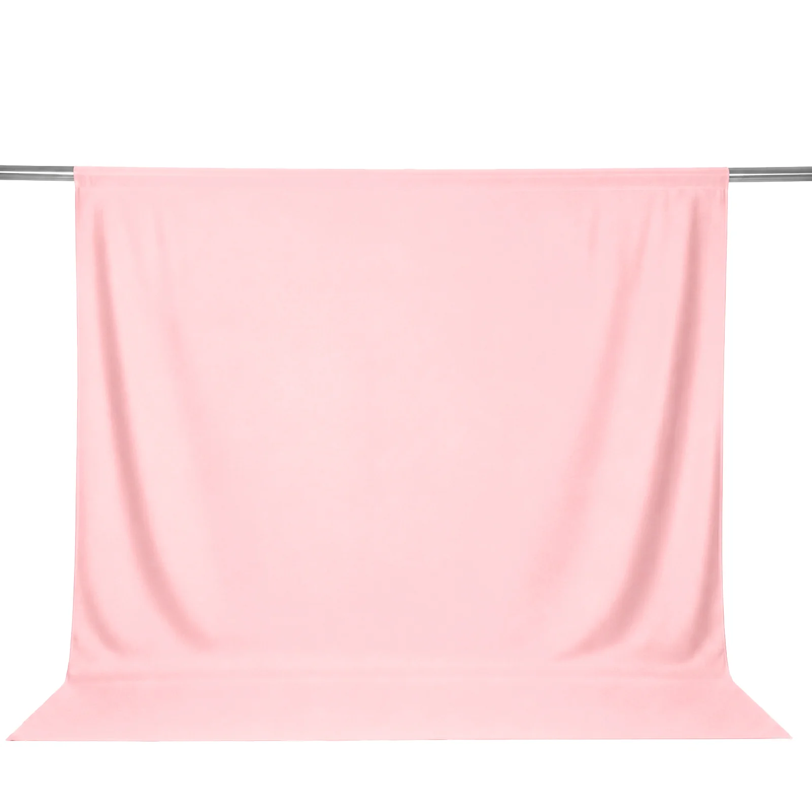 Scuba Polyester Backdrop Curtain Blush 10ftx10ft Durable Flame Resistant Wrinkle-Free Event Drape Panel With Rod Pocket - Image 2