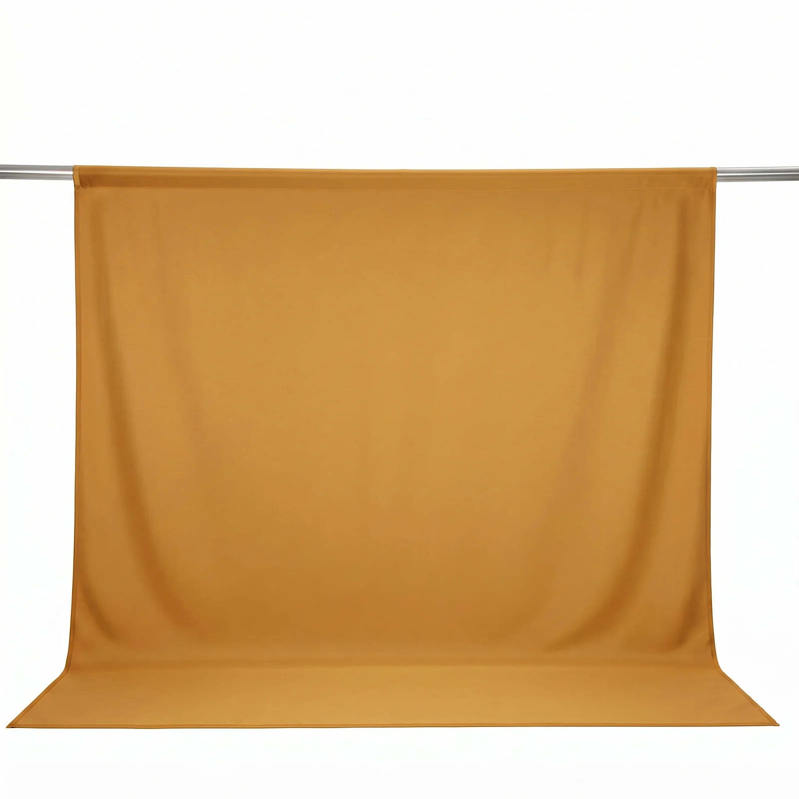 Scuba Polyester Backdrop Curtain Gold 10ftx10ft Durable Flame Resistant Wrinkle-Free Event Drape Panel With Rod Pocket - Image 2