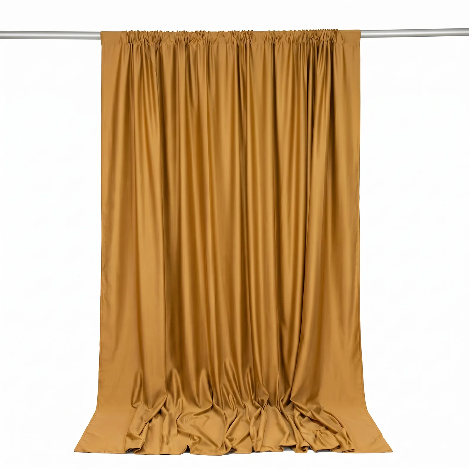 Scuba Polyester Backdrop Curtain Gold 10ftx10ft Durable Flame Resistant Wrinkle-Free Event Drape Panel With Rod Pocket - Image 6