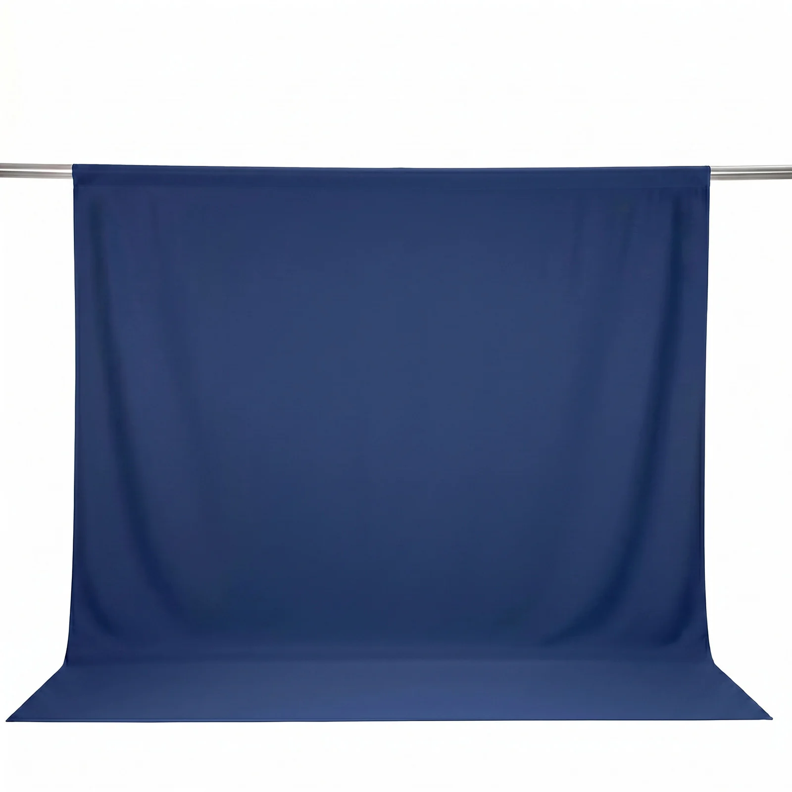 Scuba Polyester Backdrop Curtain Navy Blue 10ftx10ft Durable Flame Resistant Wrinkle-Free Event Drape Panel With Rod Pocket - Image 2