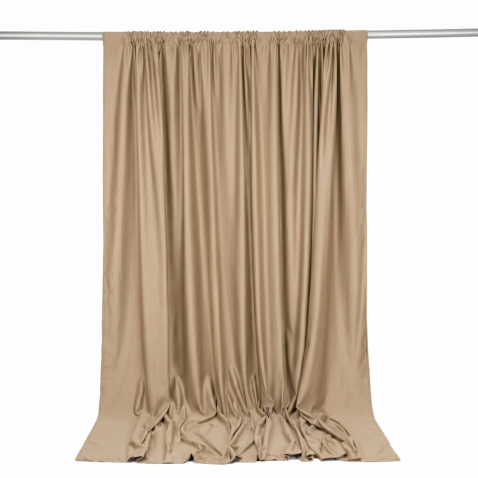 Scuba Polyester Backdrop Curtain Nude 10ftx10ft Durable Flame Resistant Wrinkle-Free Event Drape Panel With Rod Pocket - Image 6
