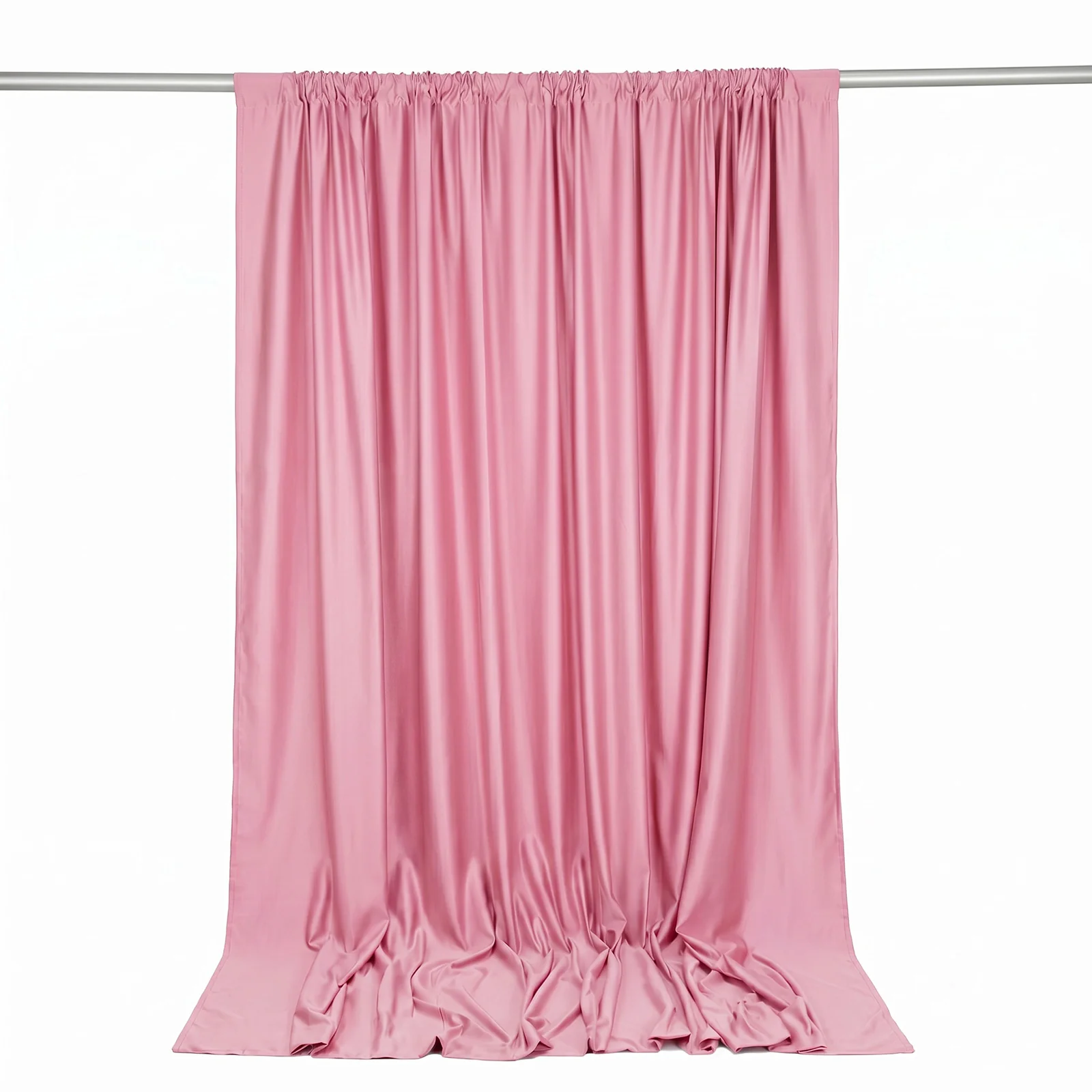 Scuba Polyester Backdrop Curtain Pink 10ftx10ft Durable Flame Resistant Wrinkle-Free Event Drape Panel With Rod Pocket - Image 6