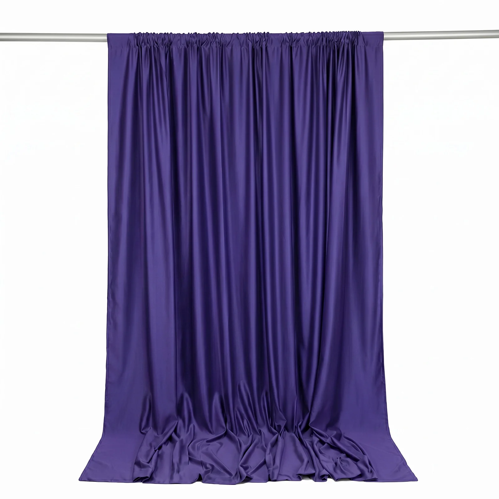 Scuba Polyester Backdrop Curtain Purple 10ftx10ft Durable Flame Resistant Wrinkle-Free Event Drape Panel With Rod Pocket - Image 6