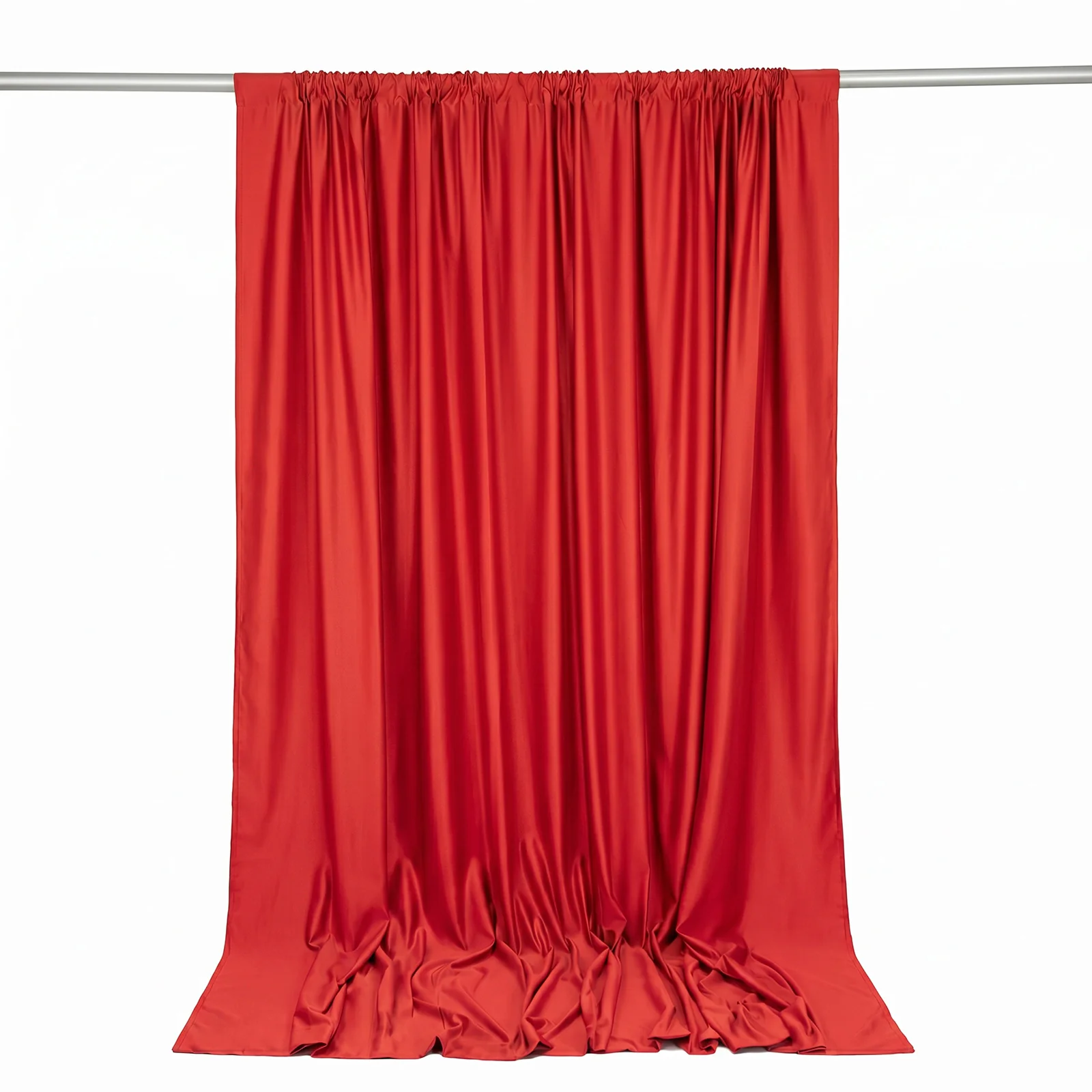 Scuba Polyester Backdrop Curtain Red 10ftx10ft Durable Flame Resistant Wrinkle-Free Event Drape Panel With Rod Pocket - Image 6