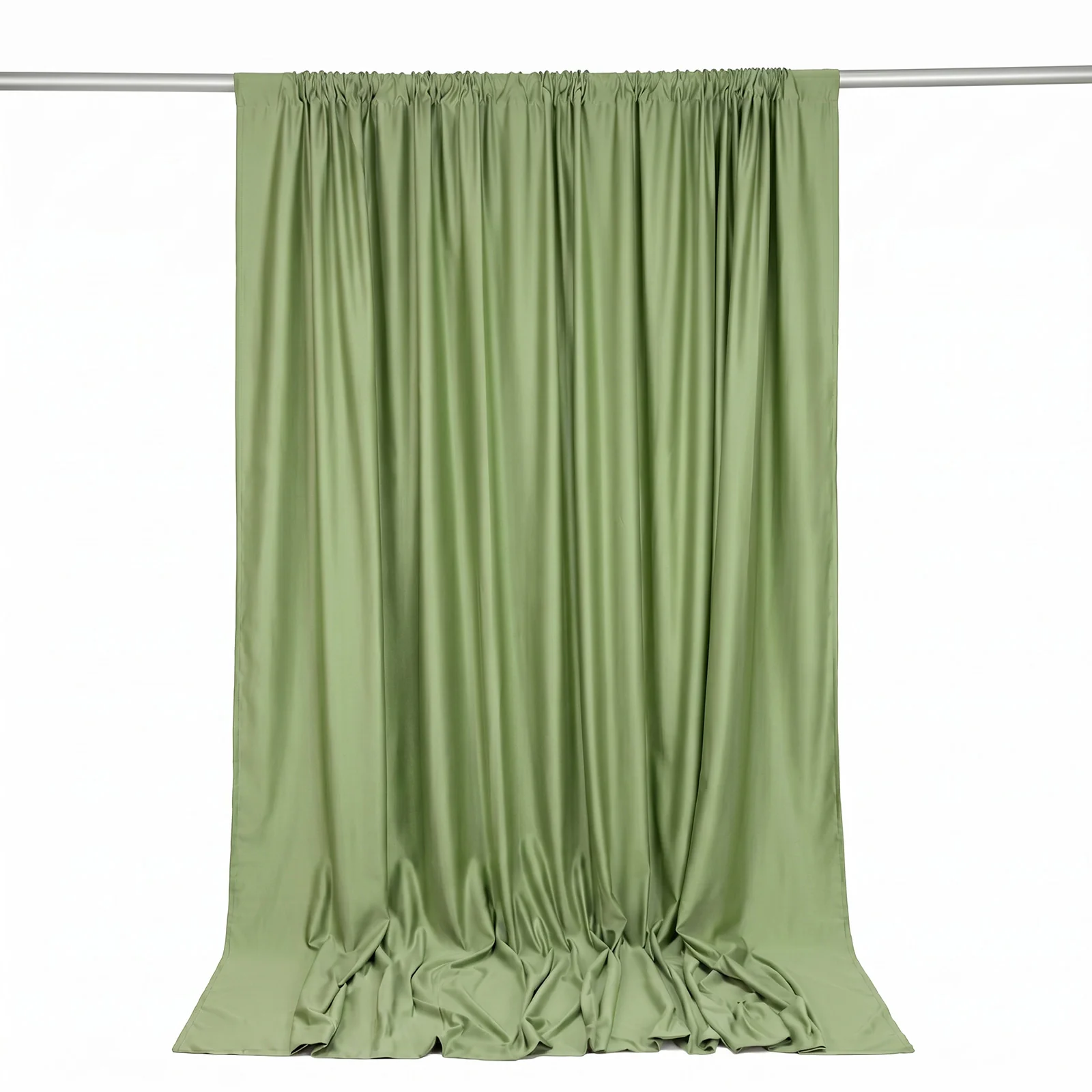 Scuba Polyester Backdrop Curtain Sage Green 10ftx10ft Durable Flame Resistant Wrinkle-Free Event Drape Panel With Rod Pocket - Image 6