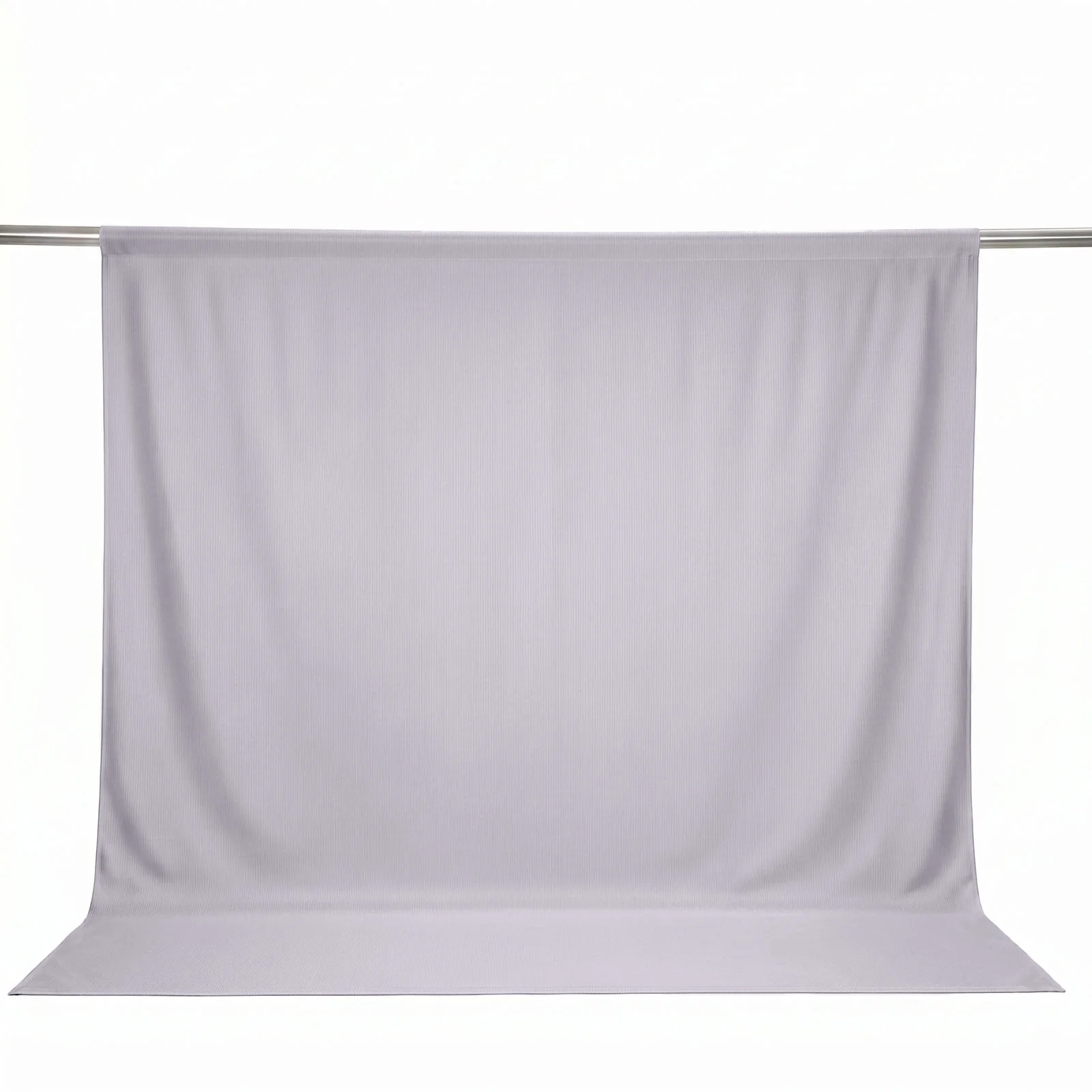 Scuba Polyester Backdrop Curtain Silver 10ftx10ft Durable Flame Resistant Wrinkle-Free Event Drape Panel With Rod Pocket - Image 2