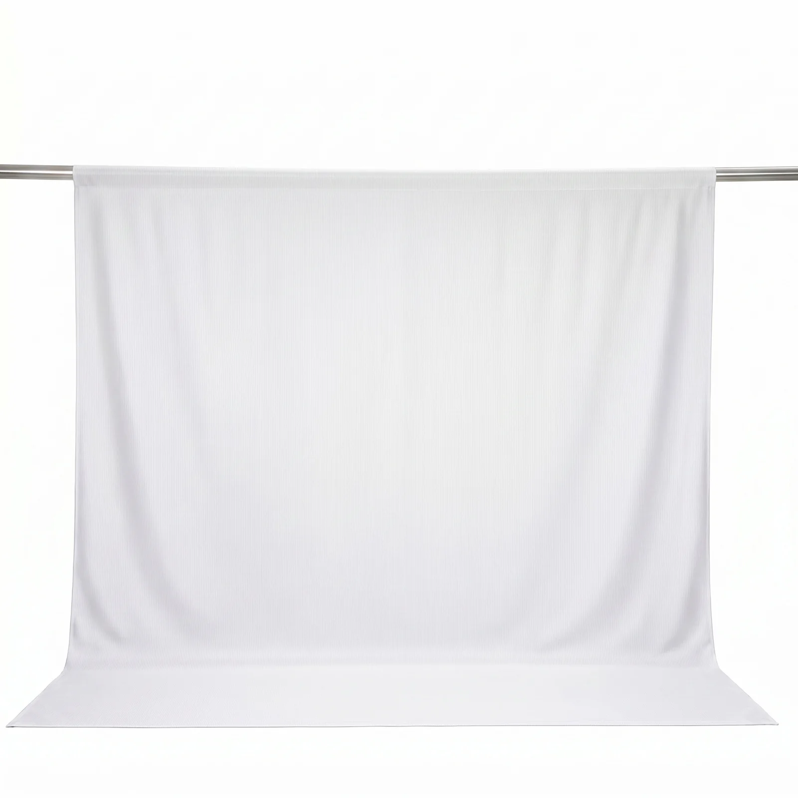 Scuba Polyester Backdrop Curtain White 10ftx10ft Durable Flame Resistant Wrinkle-Free Event Drape Panel With Rod Pocket - Image 2