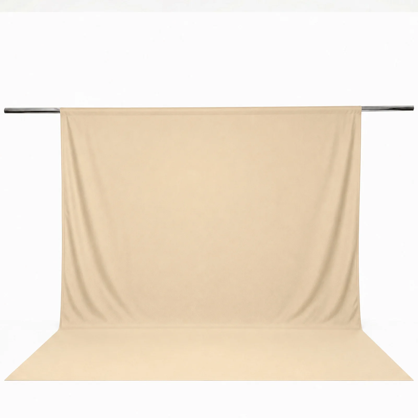 Scuba Polyester Backdrop Curtain Champagne 10ftx12ft Durable Flame Resistant Wrinkle-Free Event Drape Panel With Rod Pocket - Image 2