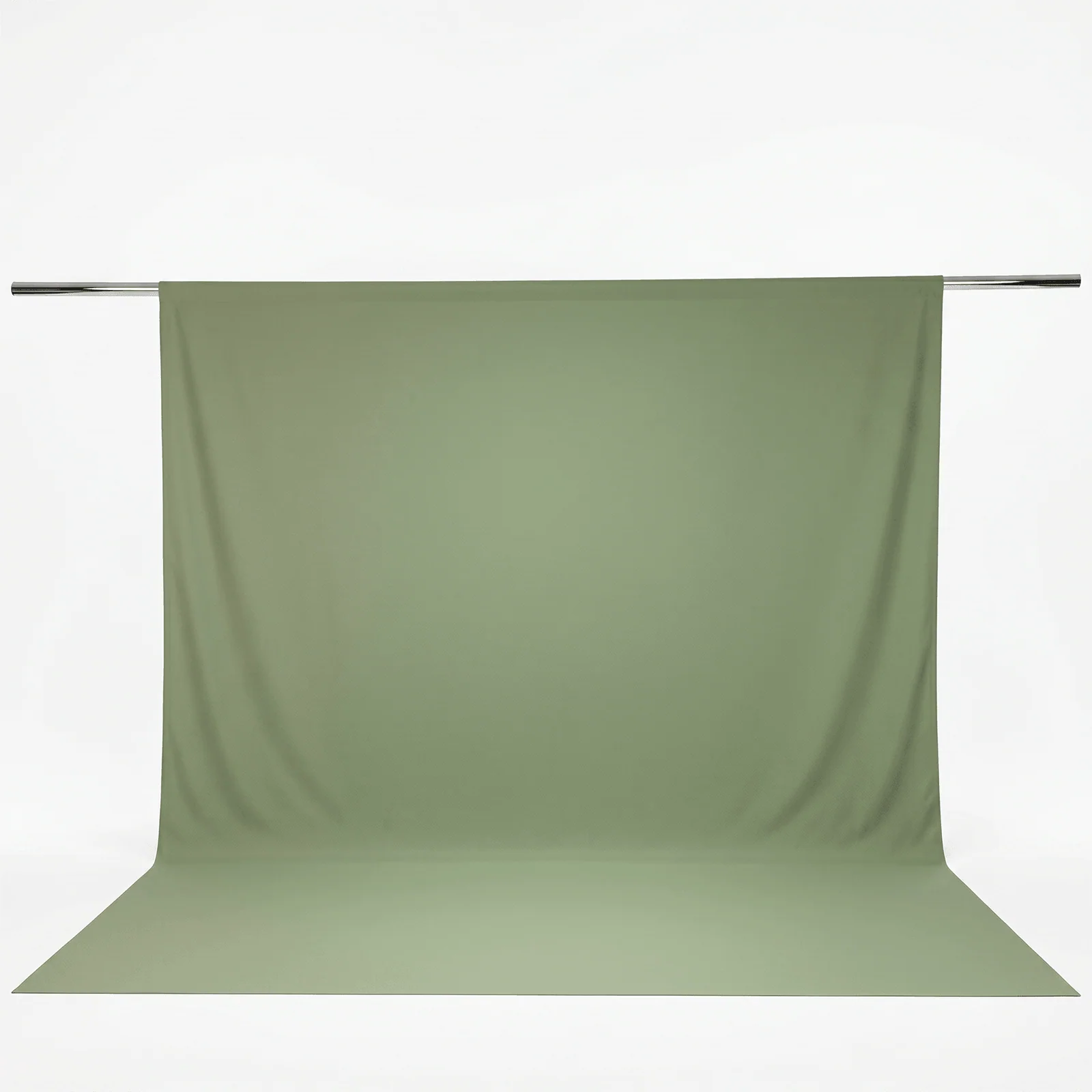 Scuba Polyester Backdrop Curtain Dusty Sage Green 10ftx12ft Durable Flame Resistant Wrinkle-Free Event Drape Panel With Rod Pocket - Image 2