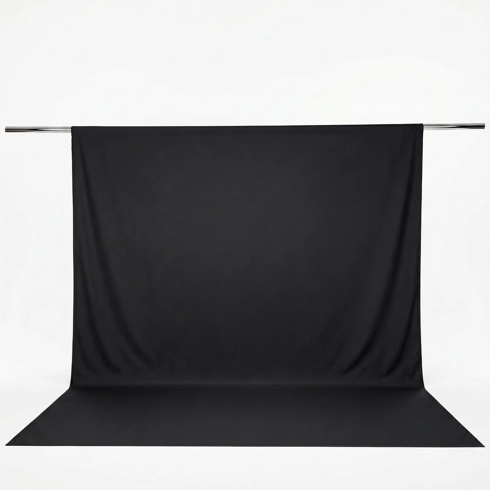 Scuba Polyester Backdrop Curtain Black 10ftx12ft Durable Flame Resistant Wrinkle-Free Event Drape Panel With Rod Pocket - Image 2