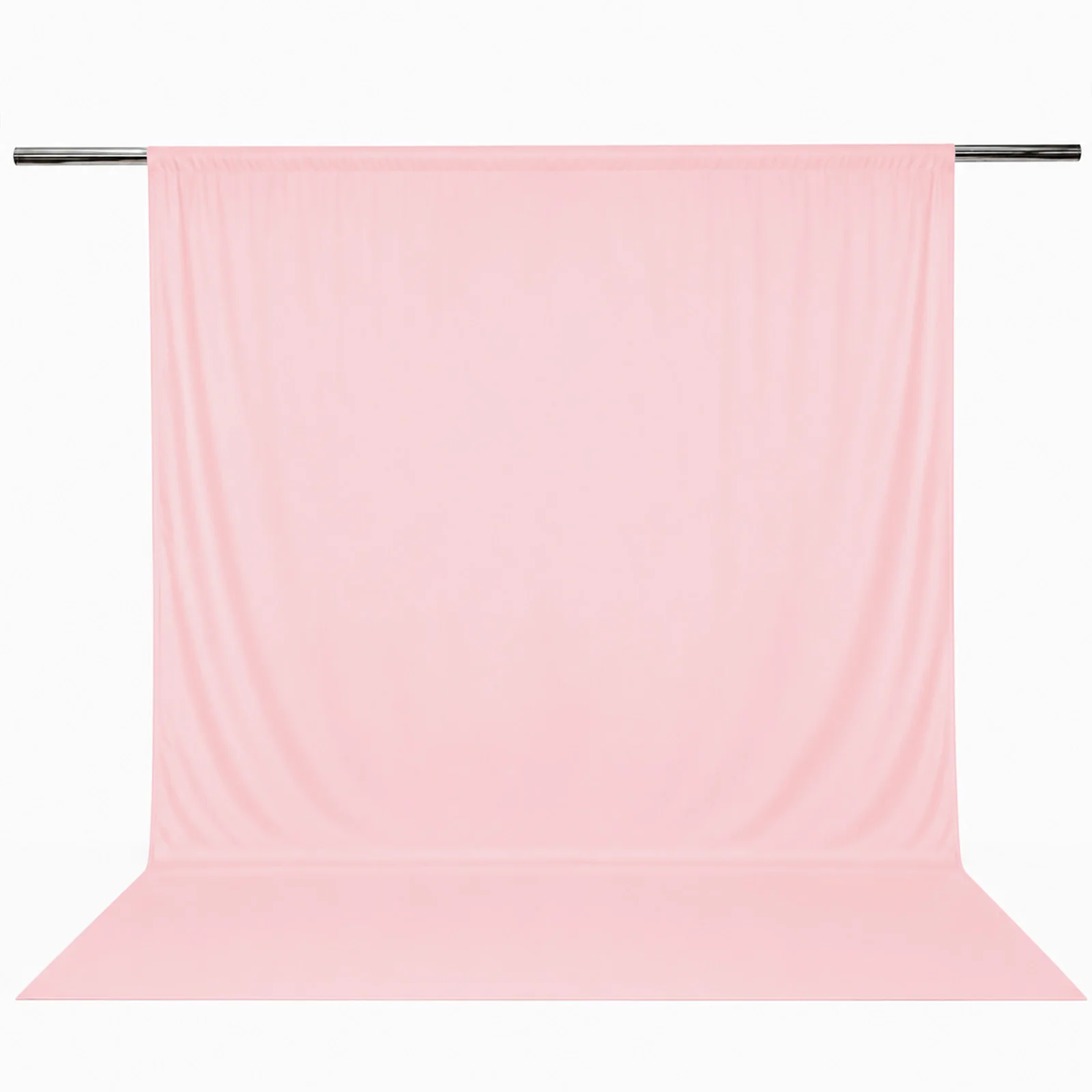 Scuba Polyester Backdrop Curtain Blush 10ftx12ft Durable Flame Resistant Wrinkle-Free Event Drape Panel With Rod Pocket - Image 2