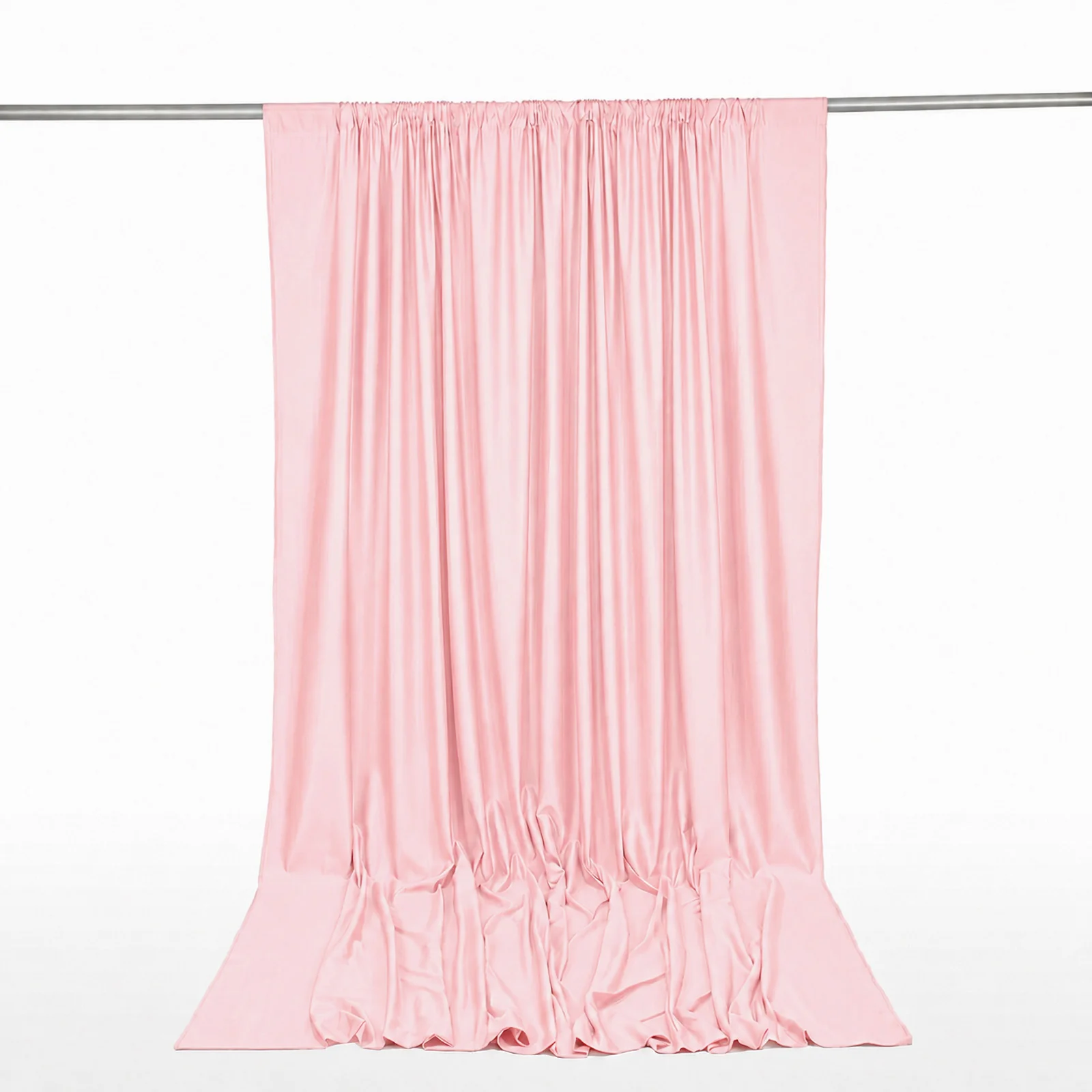 Scuba Polyester Backdrop Curtain Blush 10ftx12ft Durable Flame Resistant Wrinkle-Free Event Drape Panel With Rod Pocket - Image 7