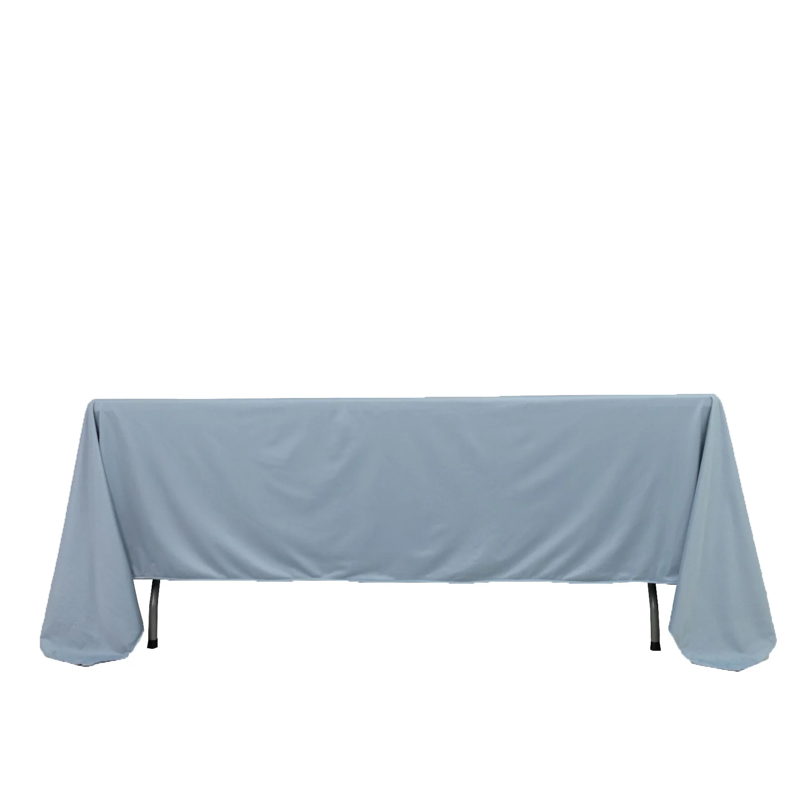 Scuba Rectangular Tablecloth 72"x120" Dusty Blue - Wrinkle Free Table Cover - Image 8