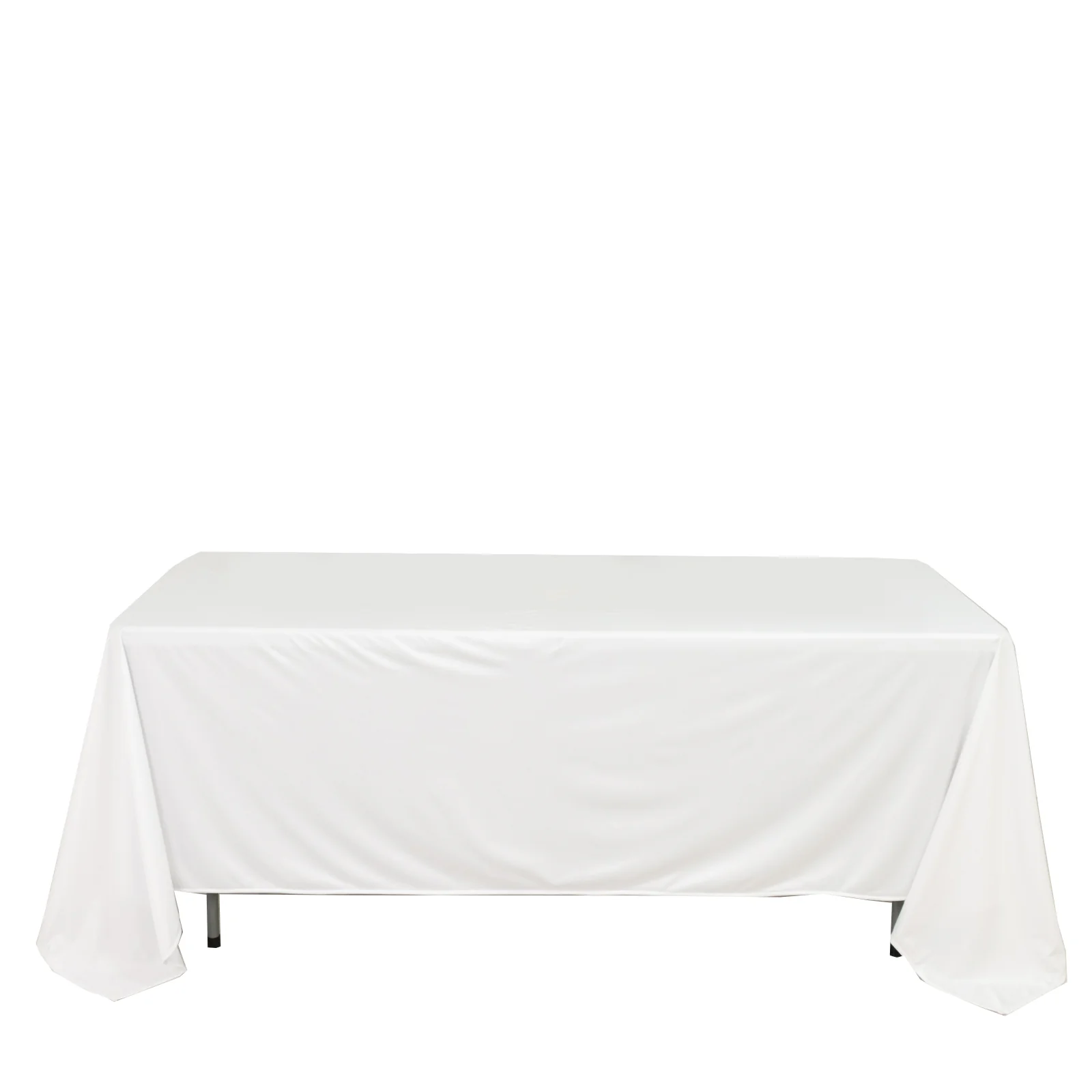 Scuba Rectangular Tablecloth 72"x120" White - Wrinkle Free Table Cover - Image 8
