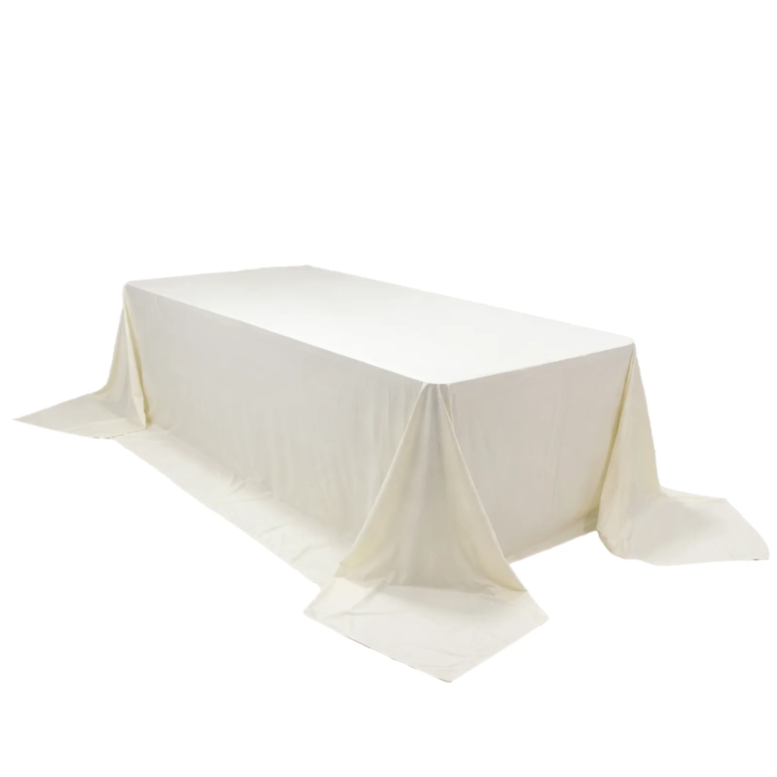 Scuba Rectangular King Tablecloth – Ivory, 108" x 156" Extra-Wide, Wrinkle-Free & Stain-Resistant Banquet Linen for 8ft Tables - Image 3