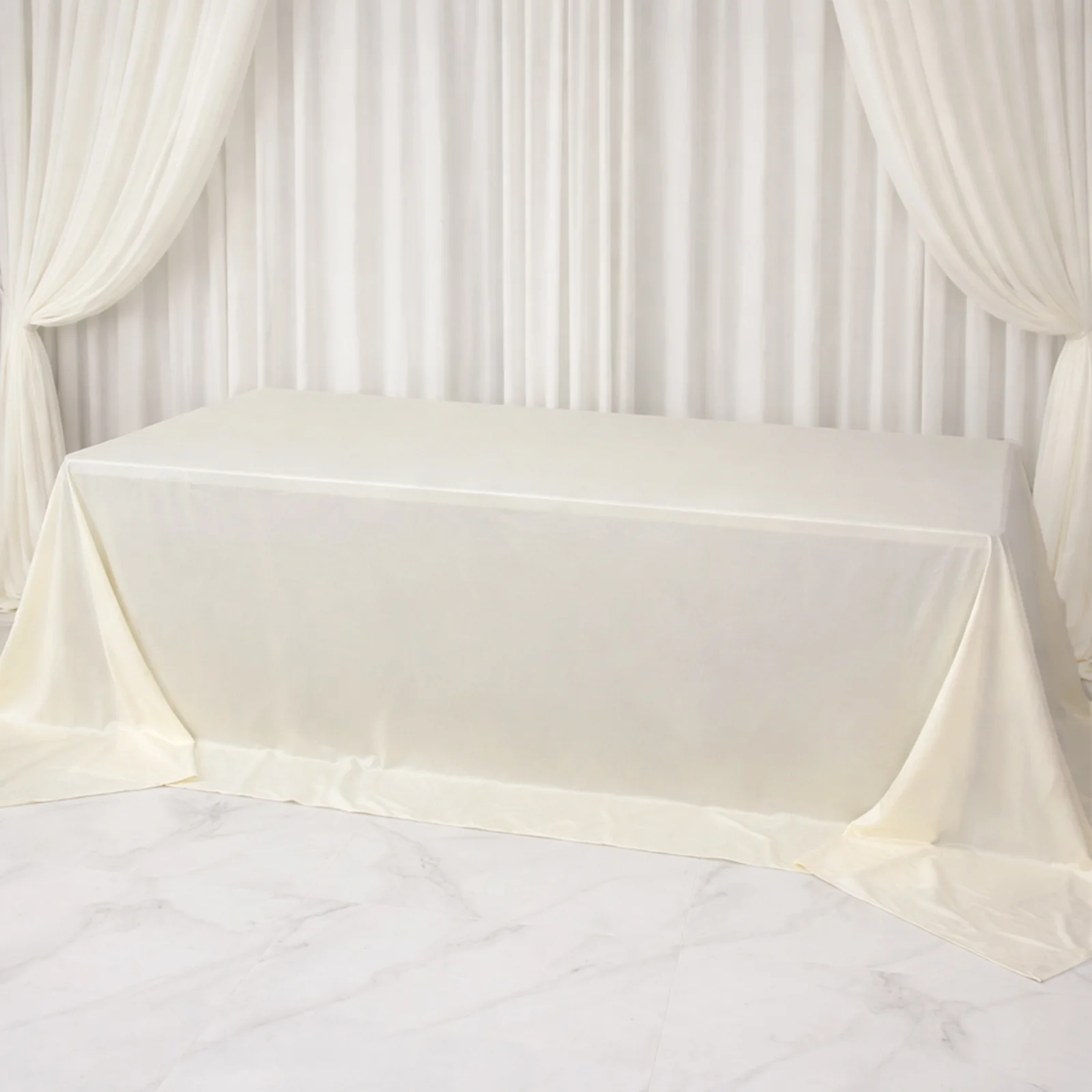 Scuba Rectangular King Tablecloth – Ivory, 108" x 156" Extra-Wide, Wrinkle-Free & Stain-Resistant Banquet Linen for 8ft Tables - Image 9