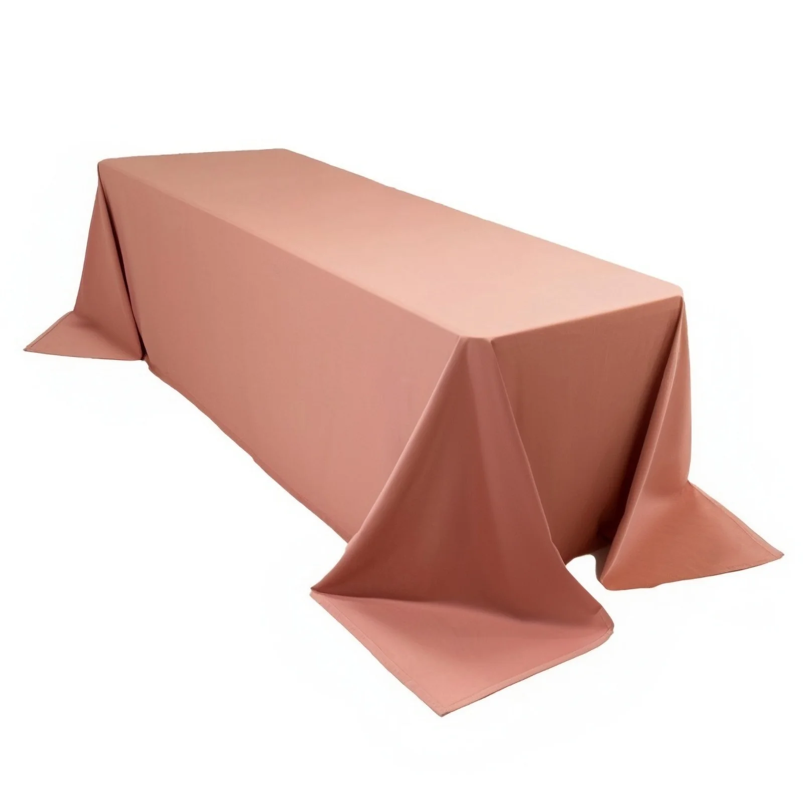 Scuba Rectangular Tablecloth 90"x156" Dusty Rose - Seamless & Wrinkle Free Table Cover - Image 3