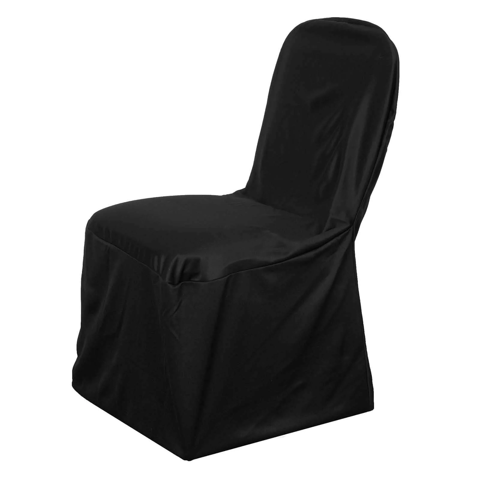 Scuba Stretch Banquet Chair Cover Black - Wrinkle Free & Durable Slim Fit Slipcover - Image 7