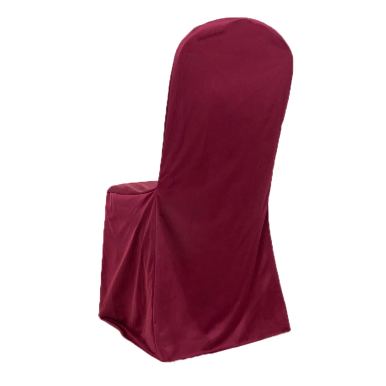 Scuba Stretch Banquet Chair Cover Burgundy - Wrinkle Free & Durable Slim Fit Slipcover - Image 8