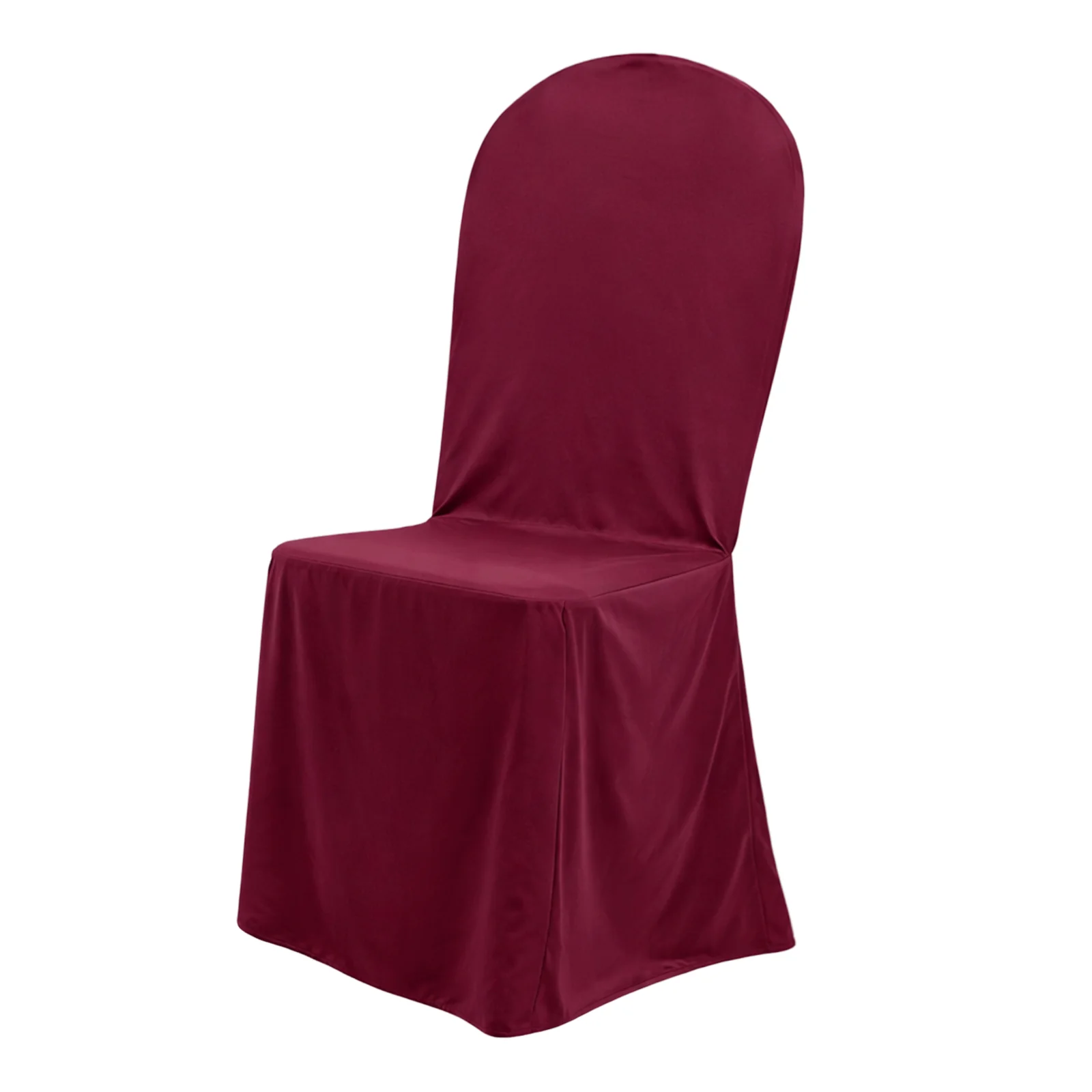 Scuba Stretch Banquet Chair Cover Burgundy - Wrinkle Free & Durable Slim Fit Slipcover - Image 9